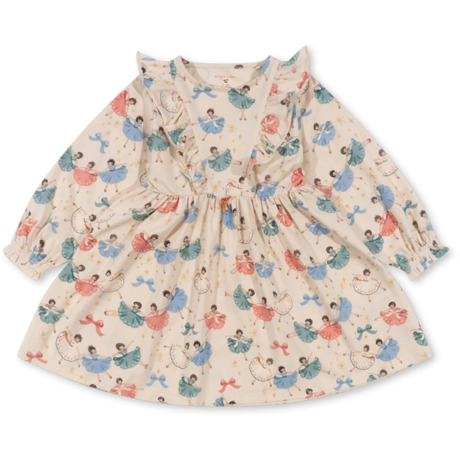 Konges Sljd Bow Ballerina Basic Frill Dress Gots