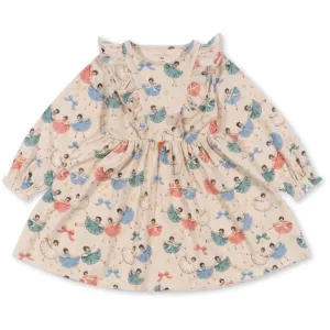 Konges Sljd Bow Ballerina Basic Frill Dress Gots