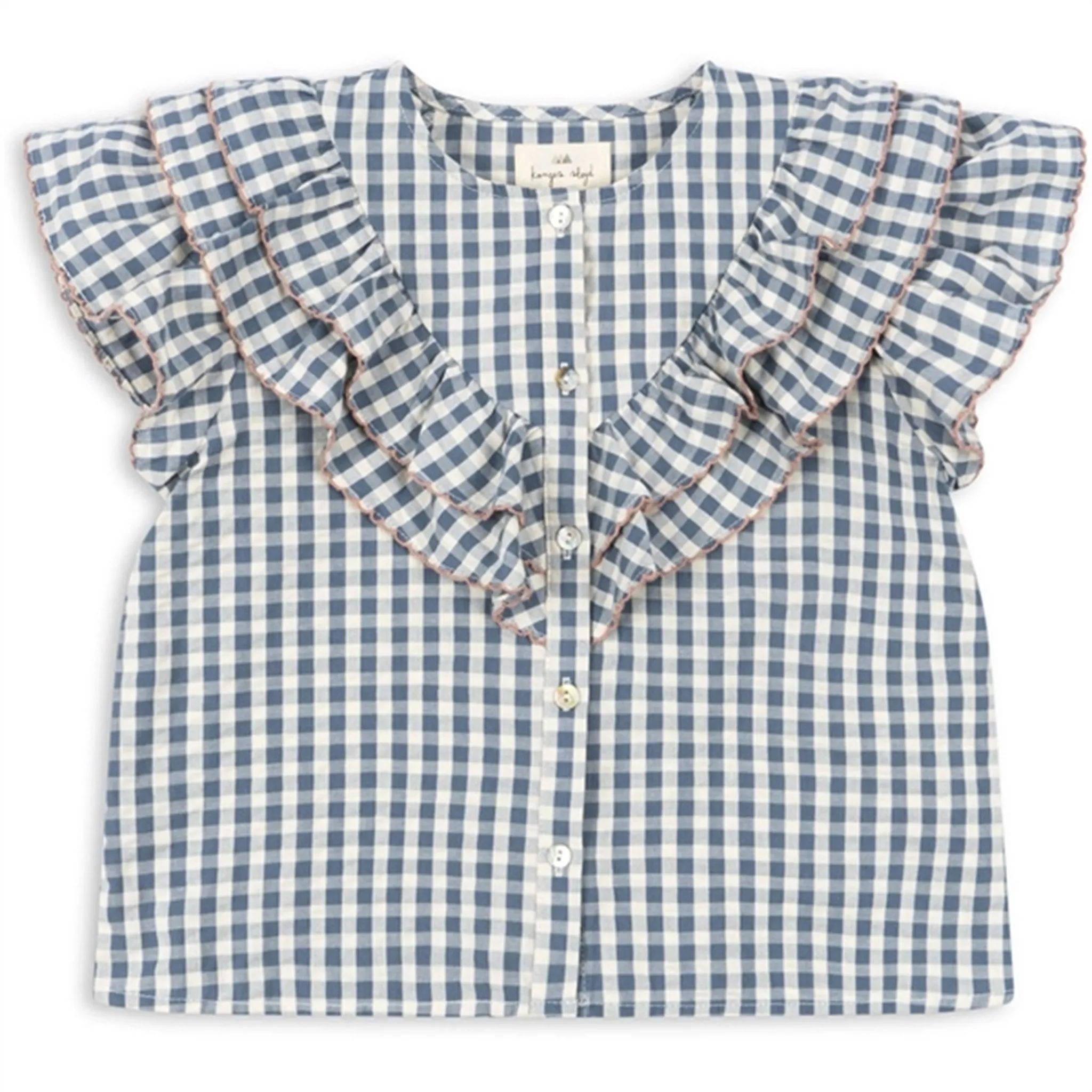 Konges Sljd Captains Blue Check Kim Frill Shirt