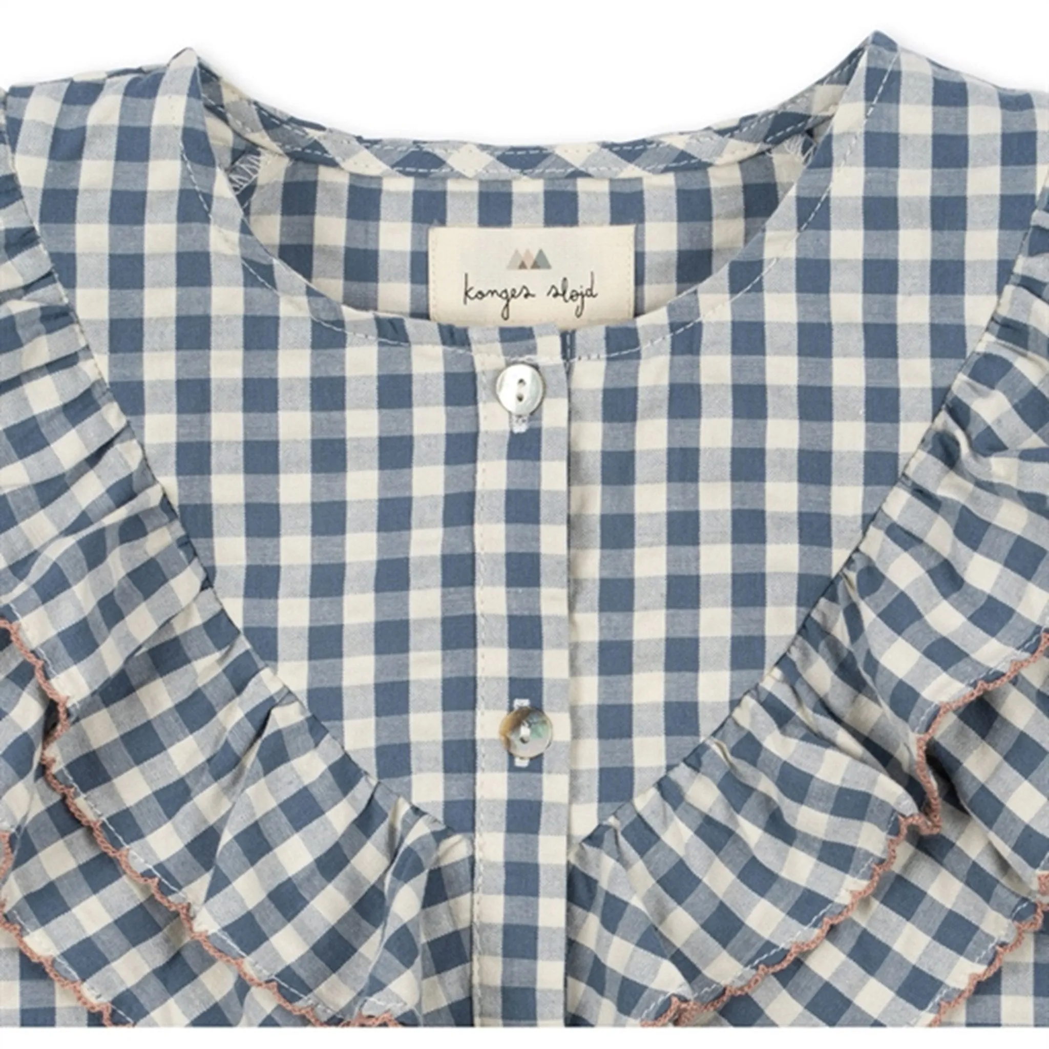 Konges Sljd Captains Blue Check Kim Frill Shirt
