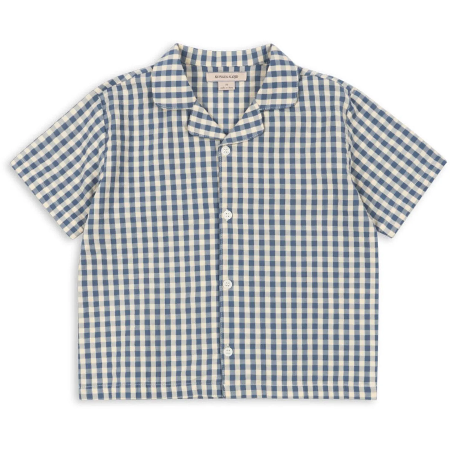 Konges Sljd Captains Blue Check Kim Ss Shirt Gots