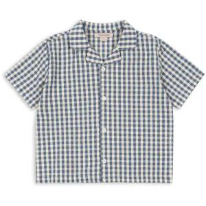 Konges Sljd Captains Blue Check Kim Ss Shirt Gots