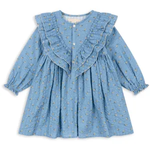 Konges Sljd Carlie Blue Kim Frill Dress Gots