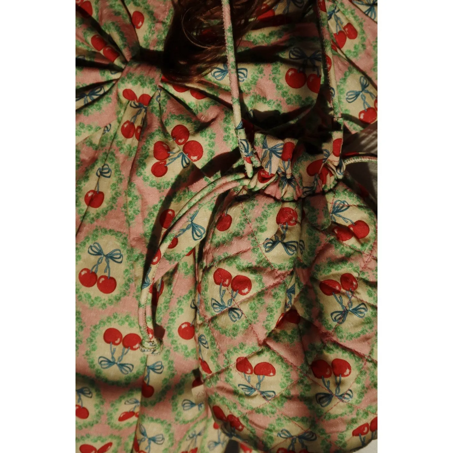 Konges Sljd Cherry Bow Evia Ls Bow Dress Gots