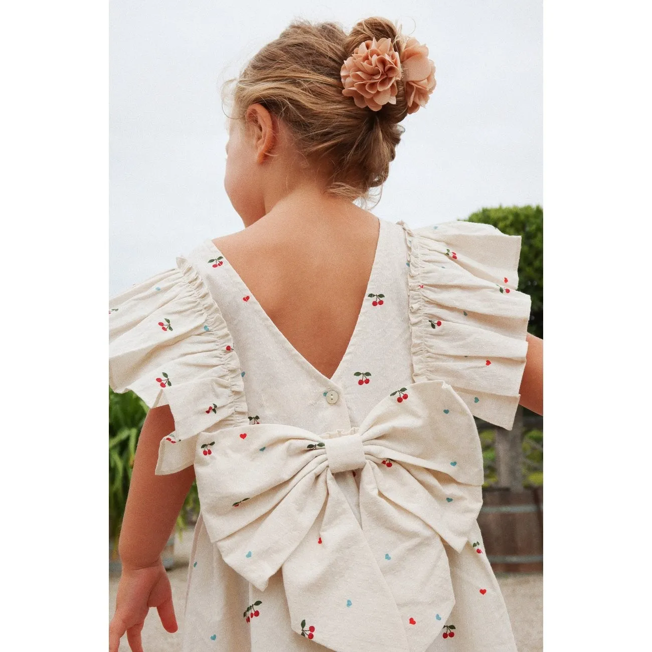 Konges Sljd Cherry Coeur Evia Bow Dress