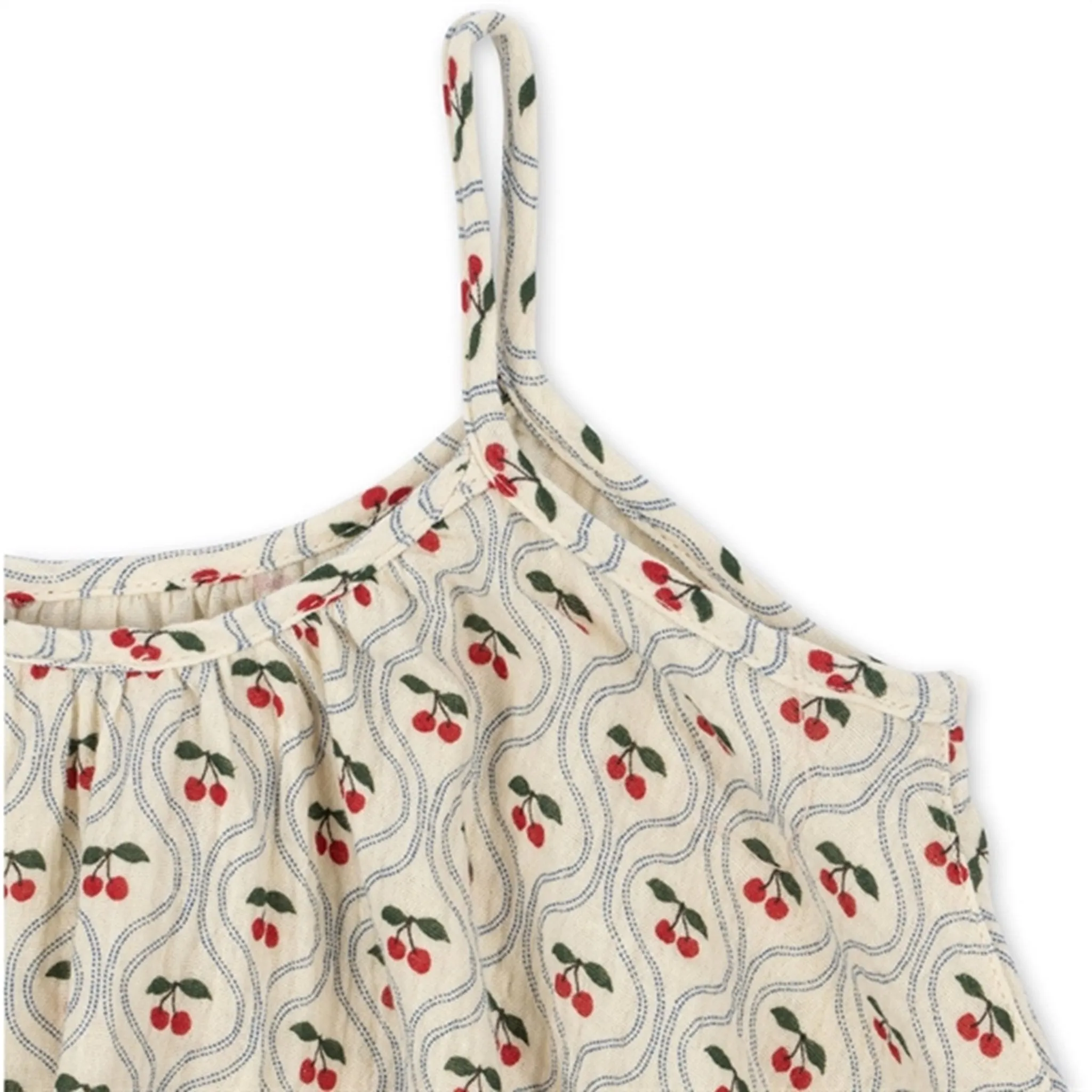Konges Sljd Cherry Motif Coco Strap Dress