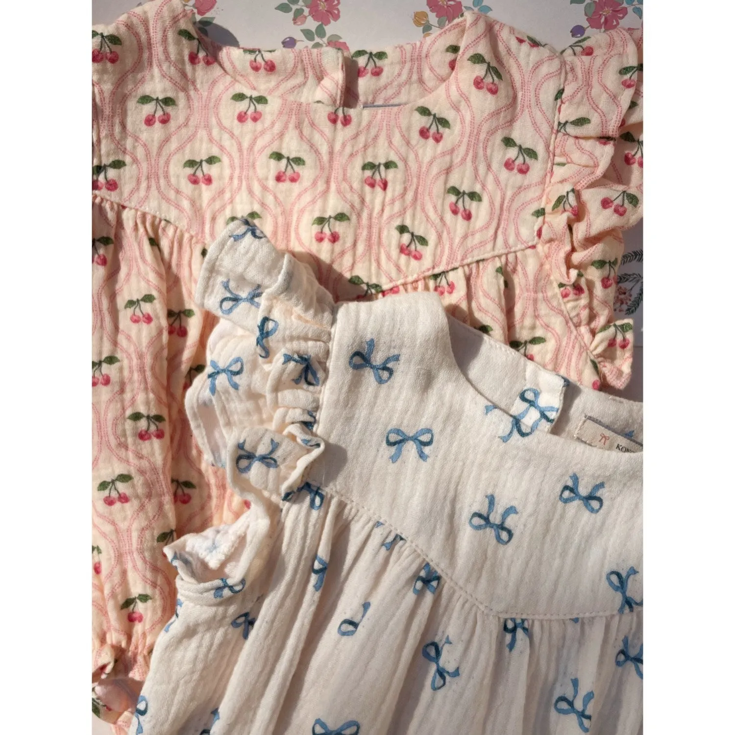 Konges Sljd Cherry Pink Motif Coco Romper Gots