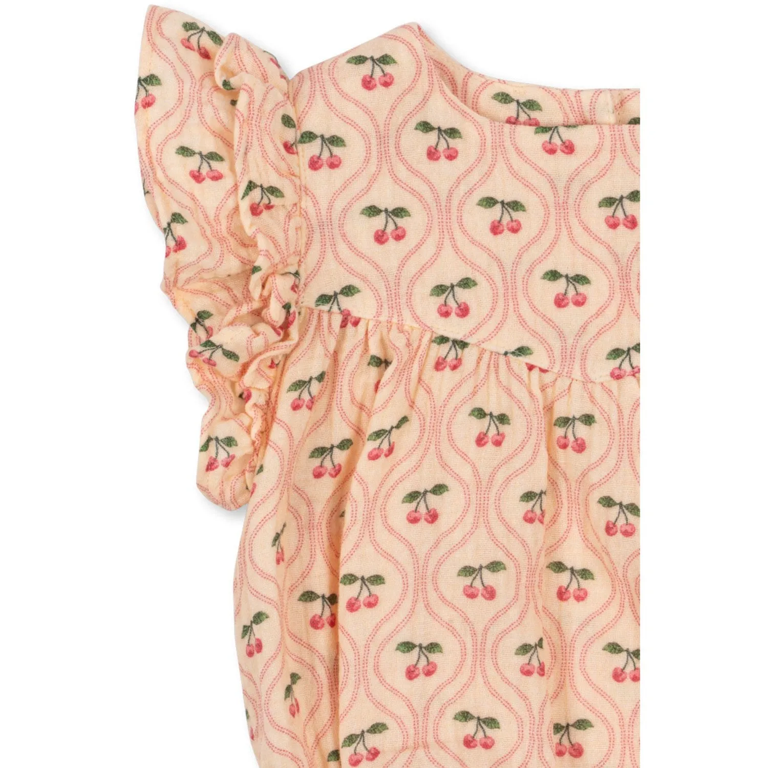Konges Sljd Cherry Pink Motif Coco Romper Gots
