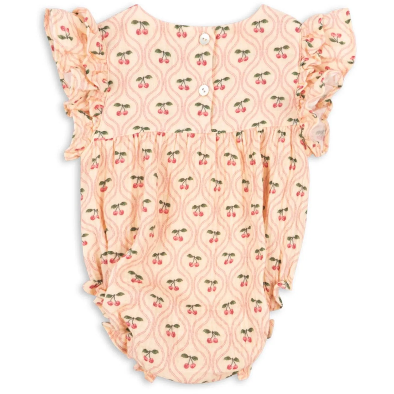Konges Sljd Cherry Pink Motif Coco Romper Gots