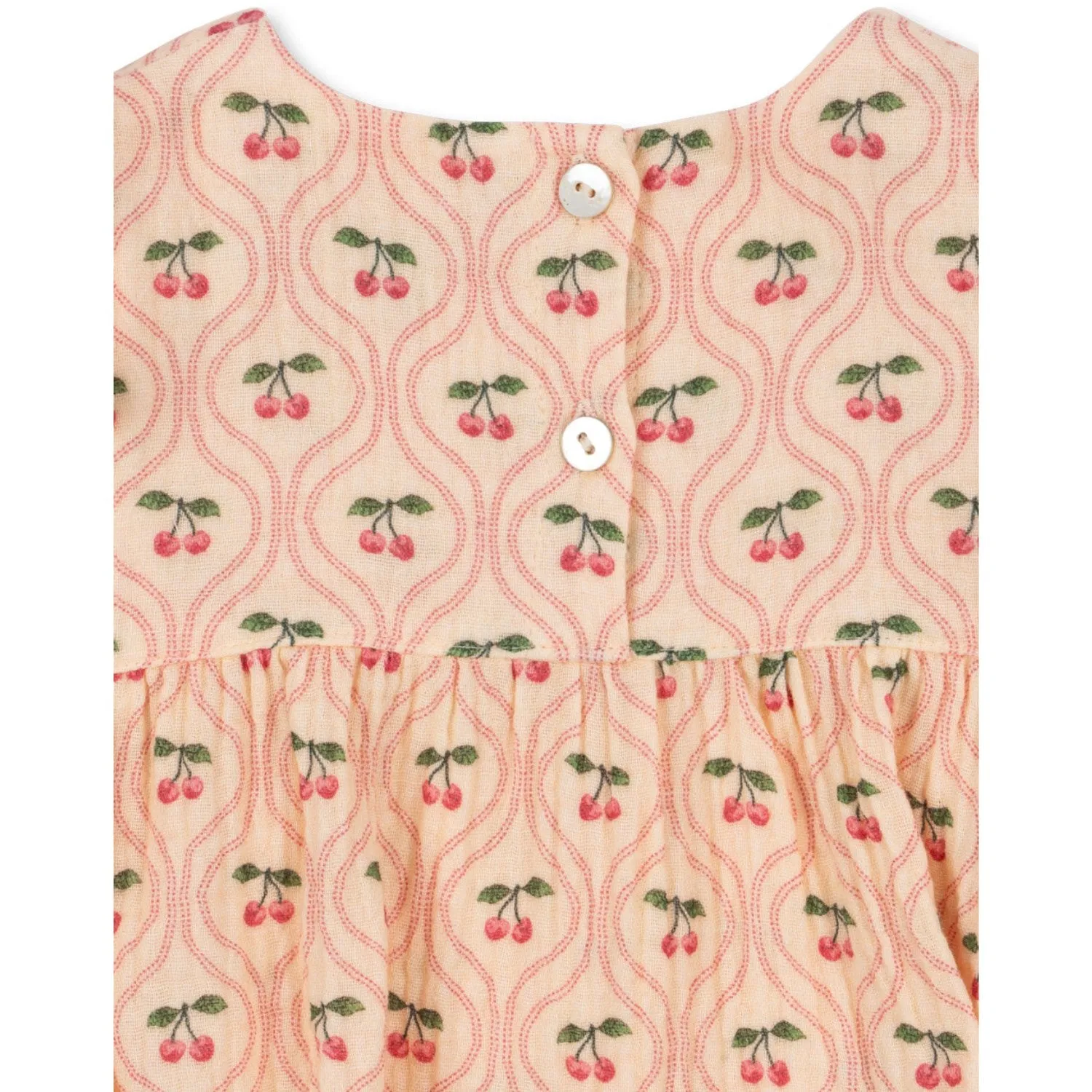 Konges Sljd Cherry Pink Motif Coco Romper Gots