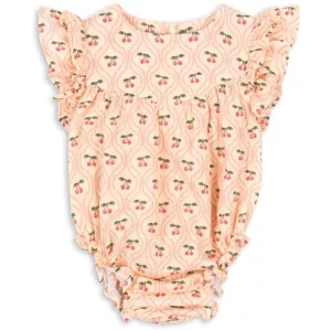 Konges Sljd Cherry Pink Motif Coco Romper Gots