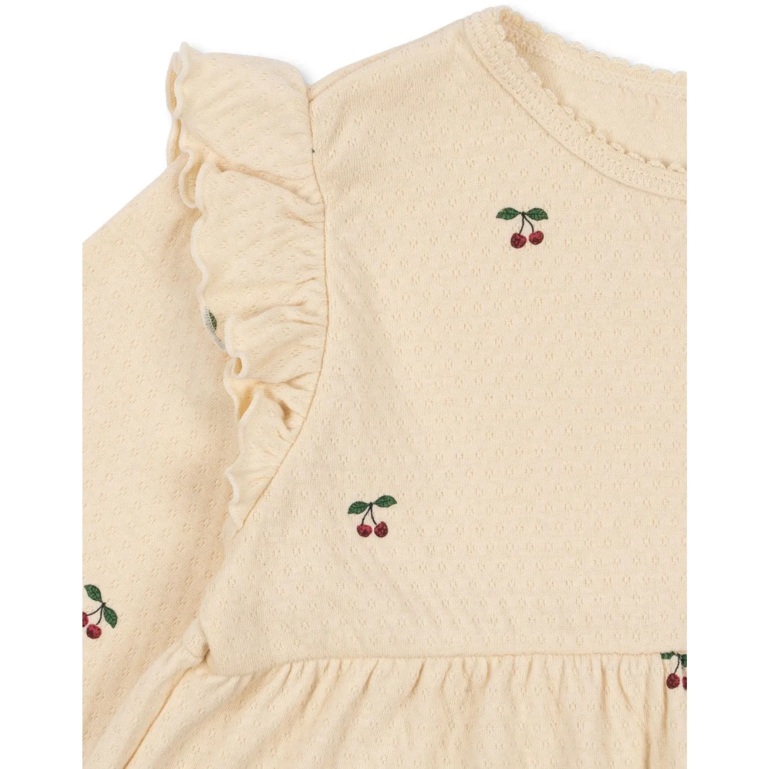 Konges Sljd Cherry Sui Frill Dress Gots