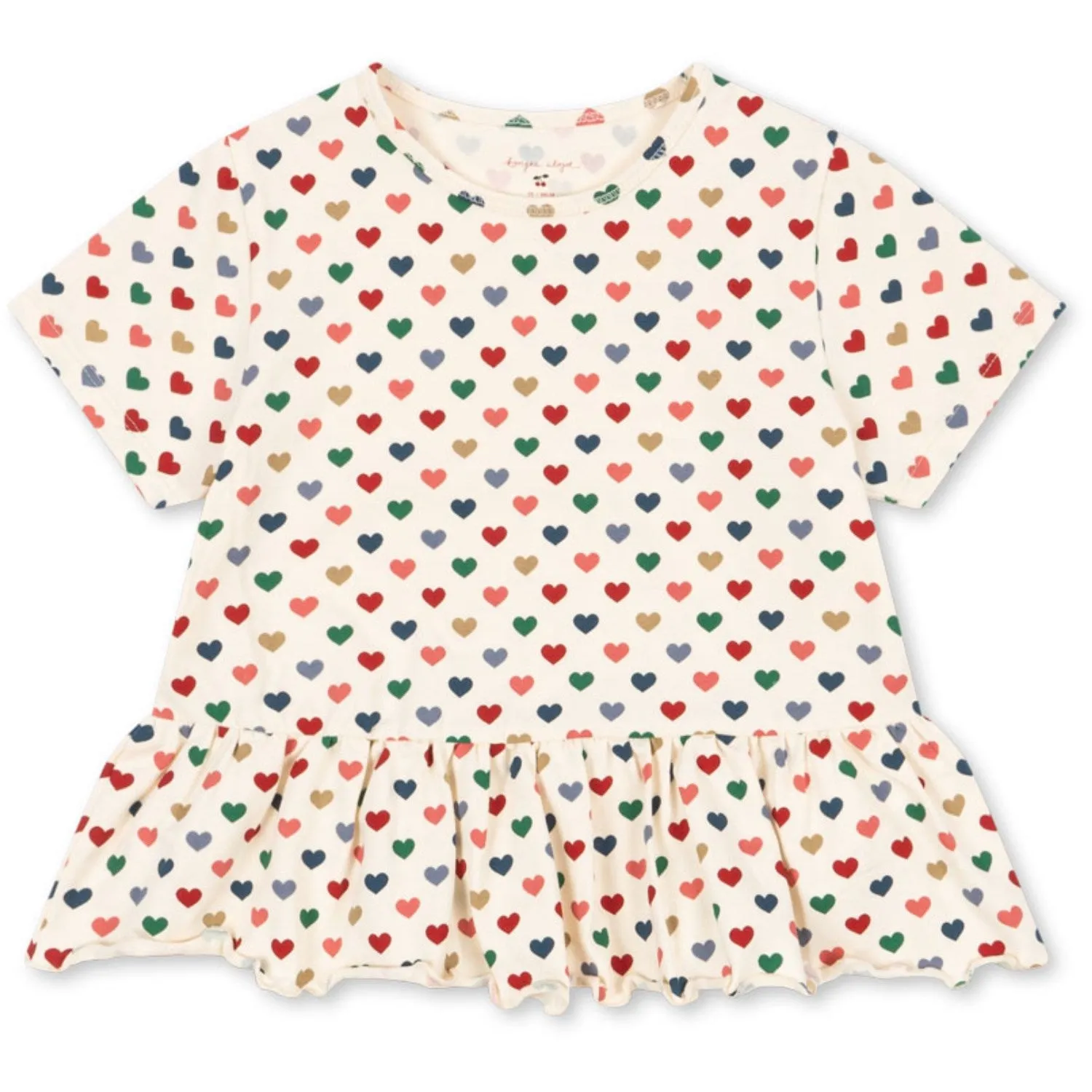 Konges Sljd Coeur Color Basic Frill Tee Gots