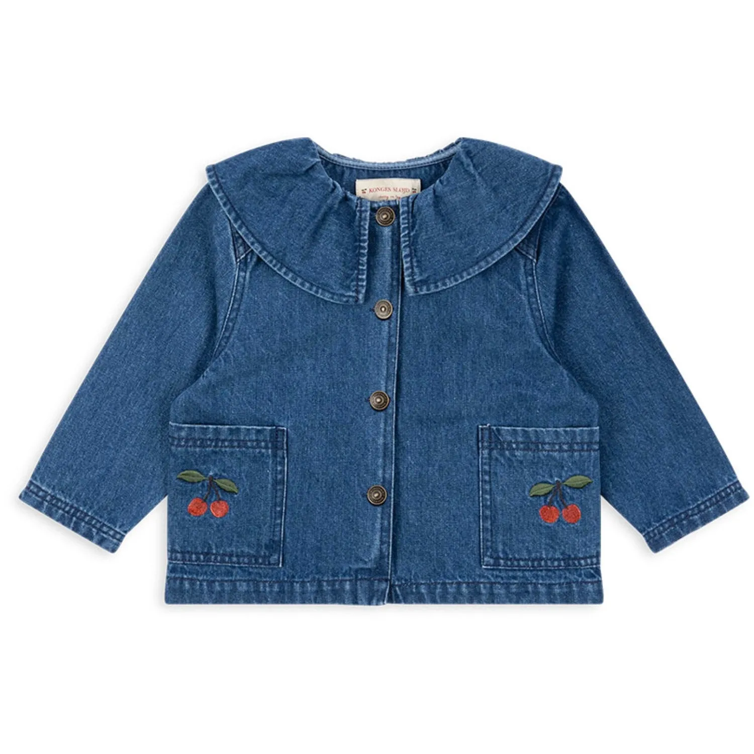 Konges Sljd Denim Blue Cherry Magot Denim Shirt Gots