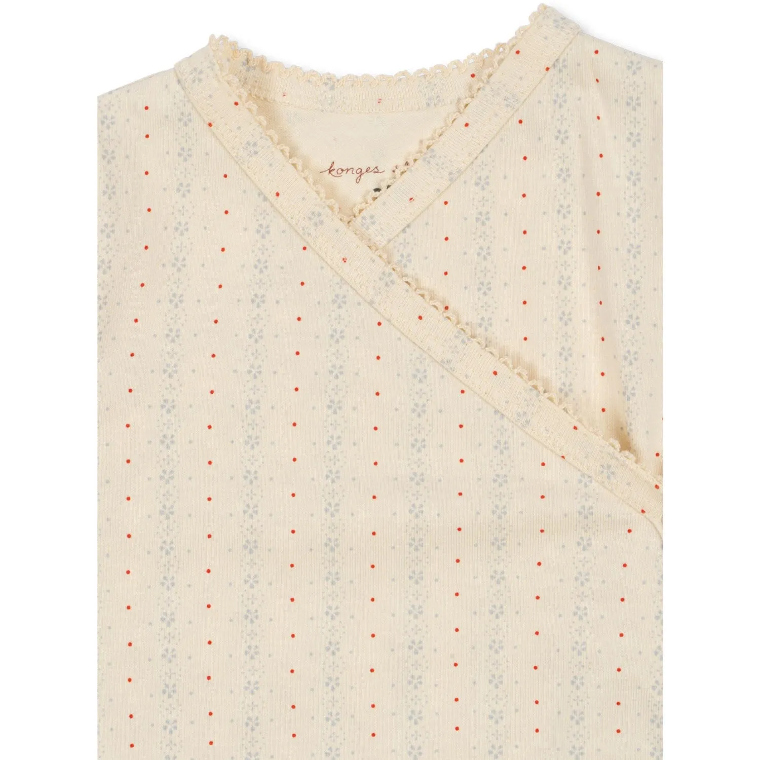 Konges Sljd Fete De Fleur Basic Newborn Onesie Gots