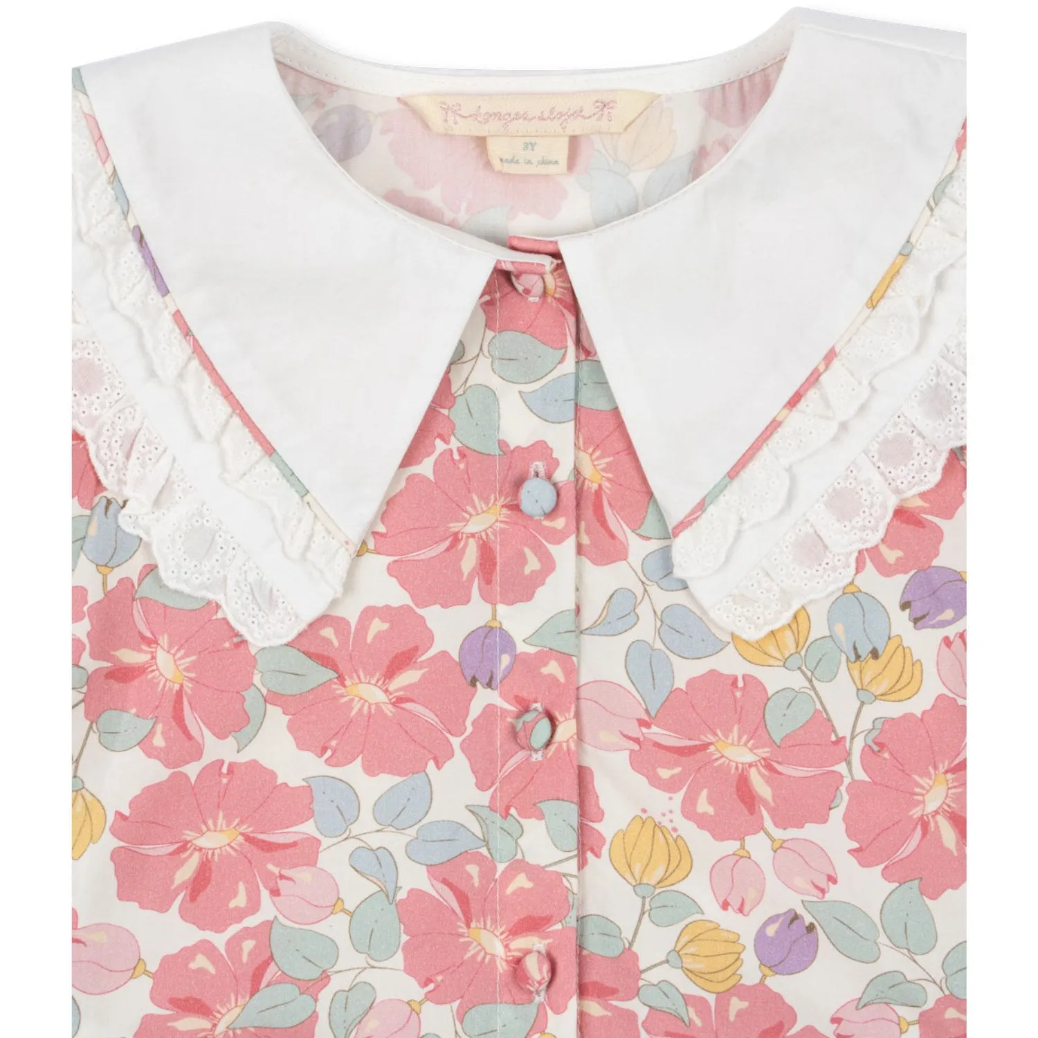 Konges Sljd Fleur Anglaise Coeur Collar Dress Gots