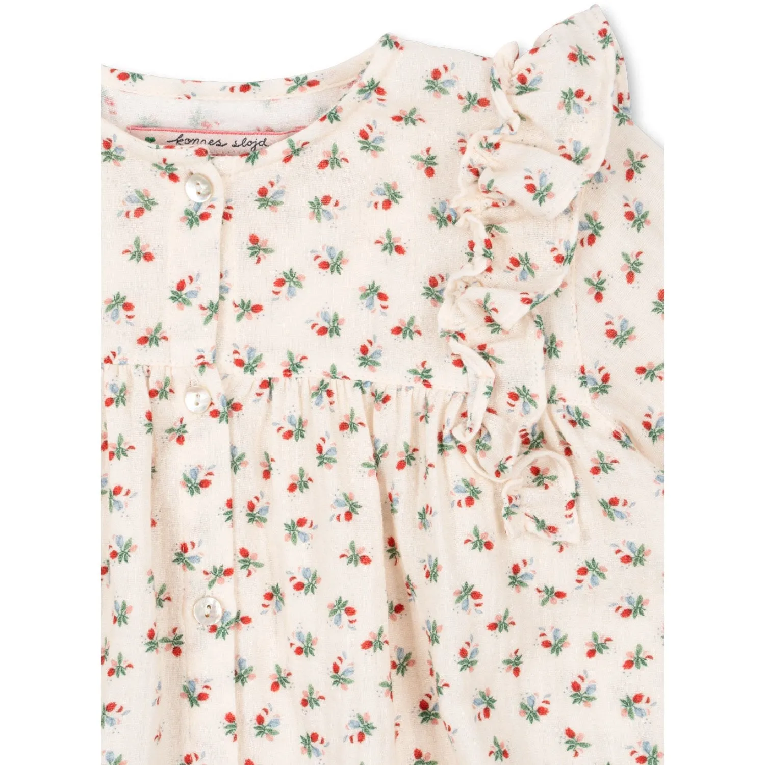 Konges Sljd Fleur Tricolore Coco Frill Shirt Gots
