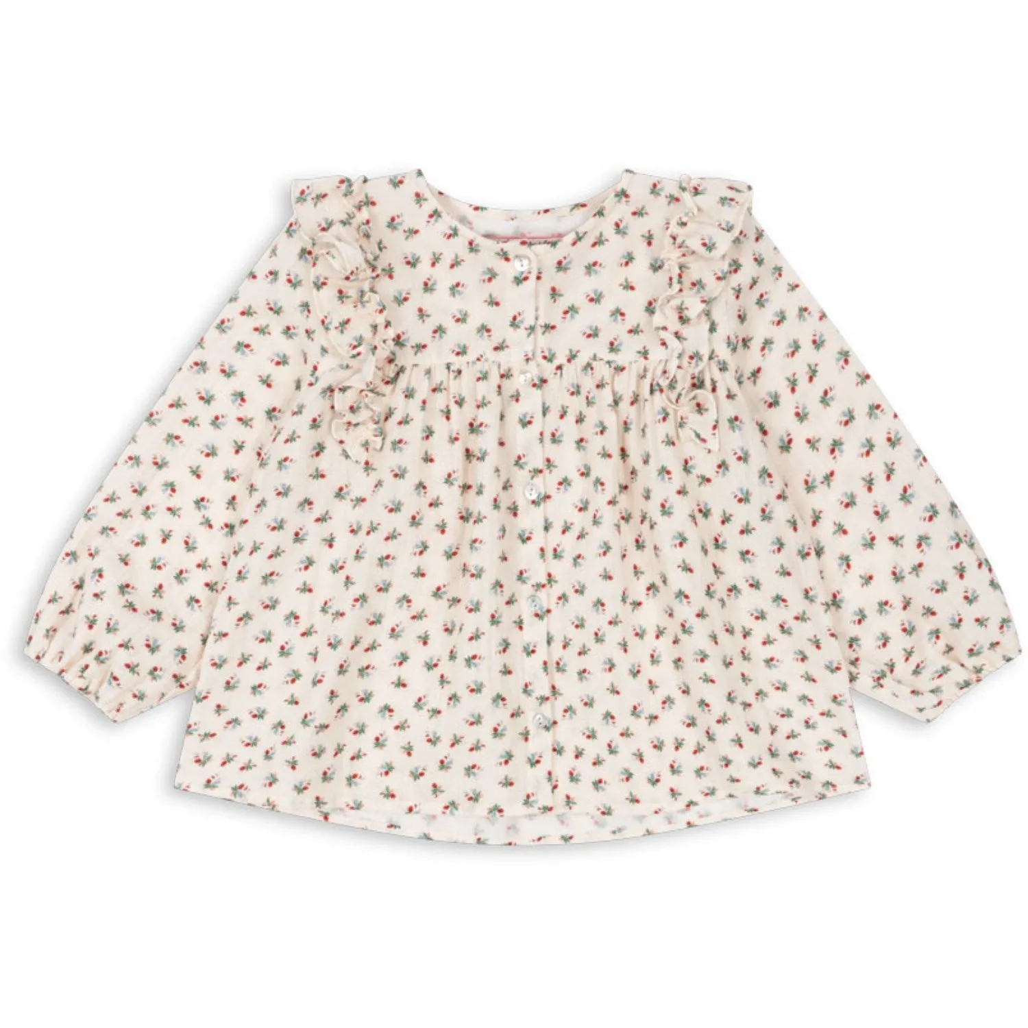 Konges Sljd Fleur Tricolore Coco Frill Shirt Gots