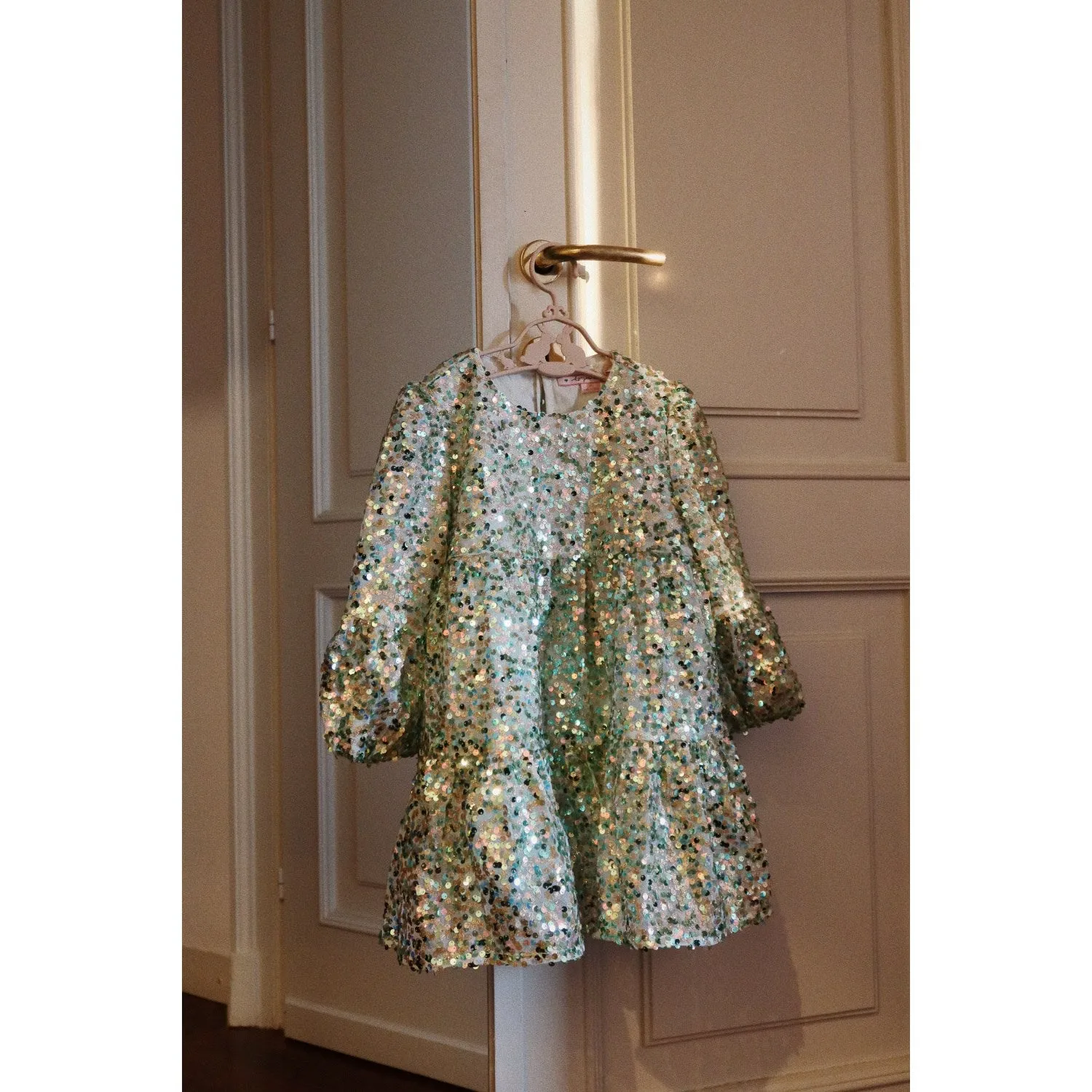 Konges Sljd Green Lila Sequins Dress