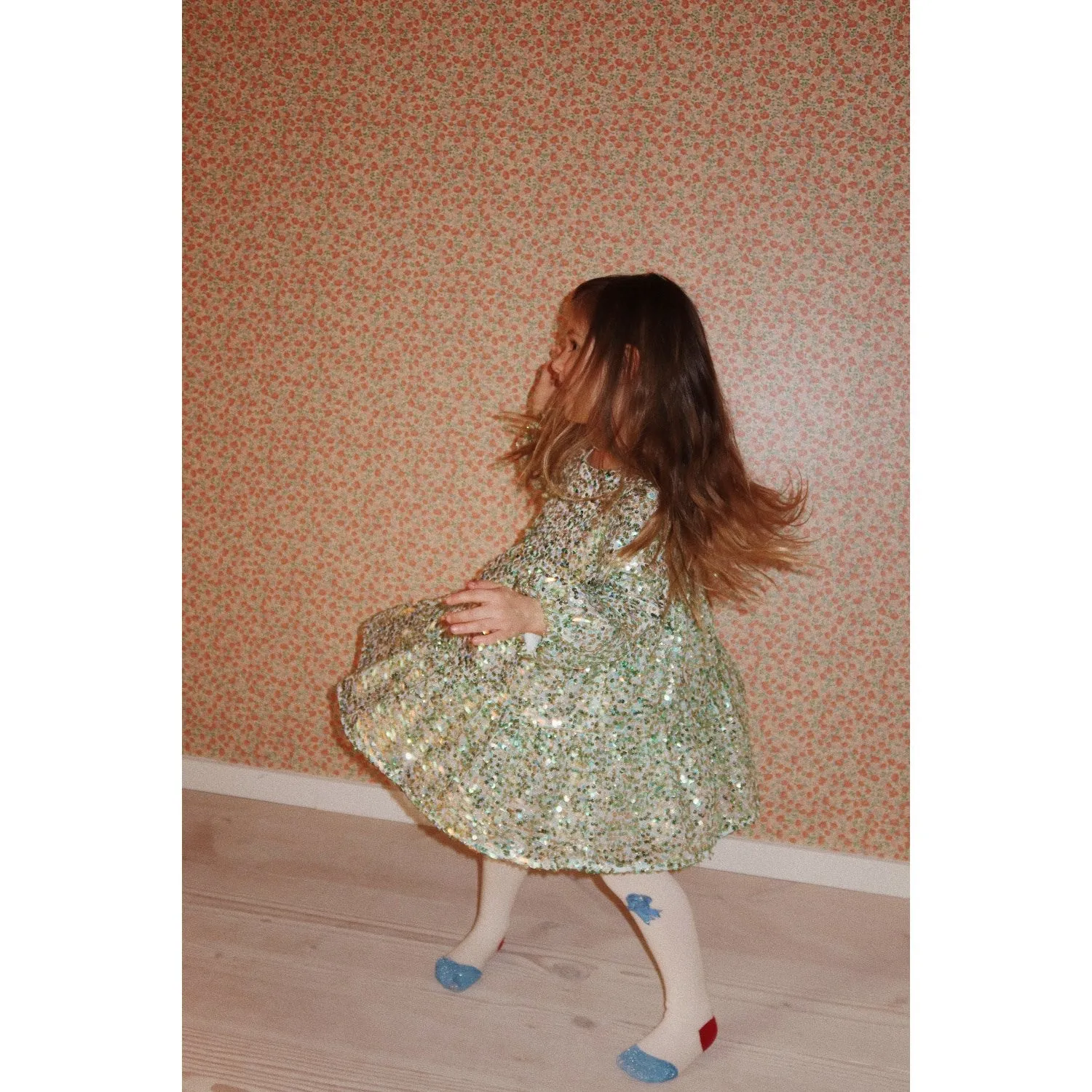 Konges Sljd Green Lila Sequins Dress