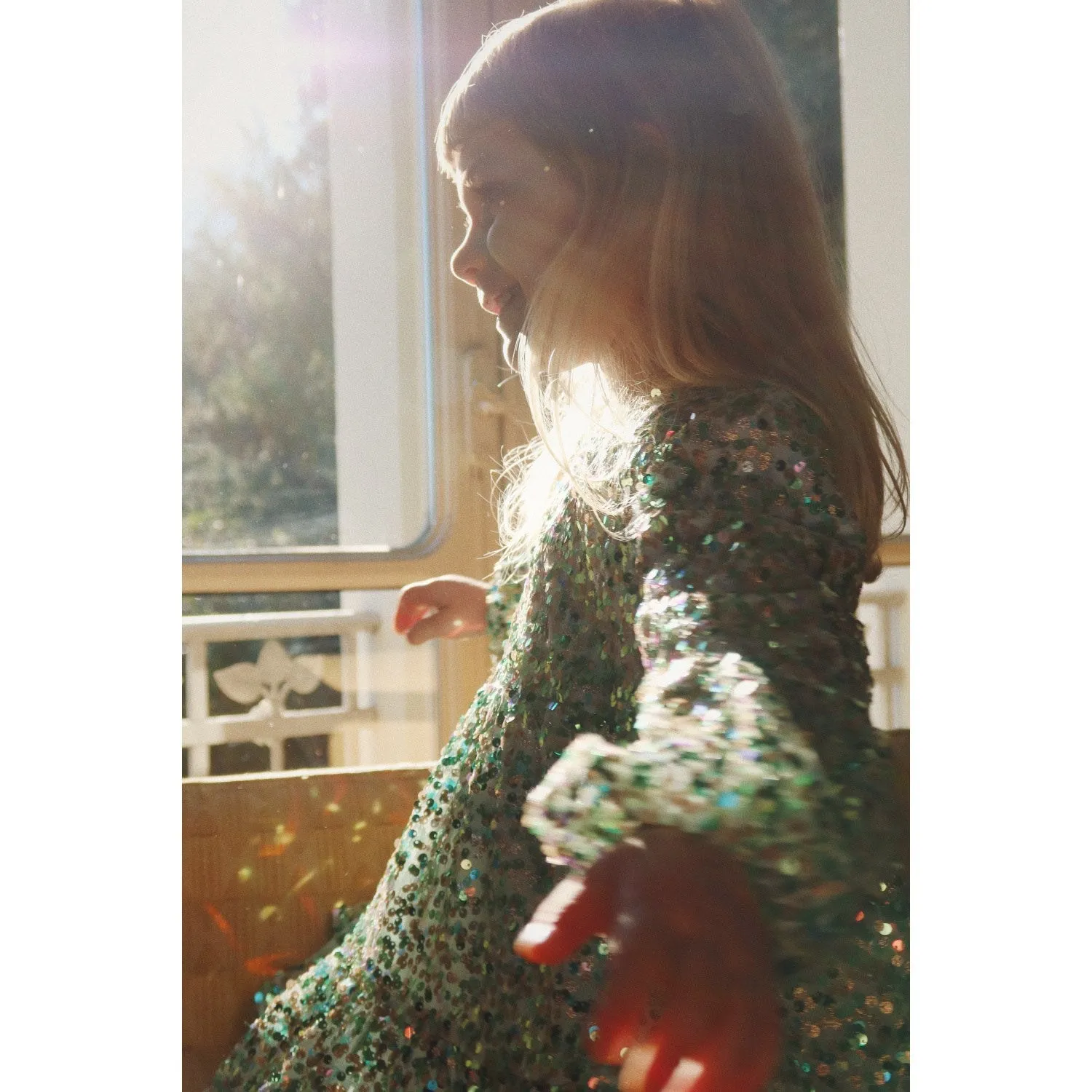 Konges Sljd Green Lila Sequins Dress