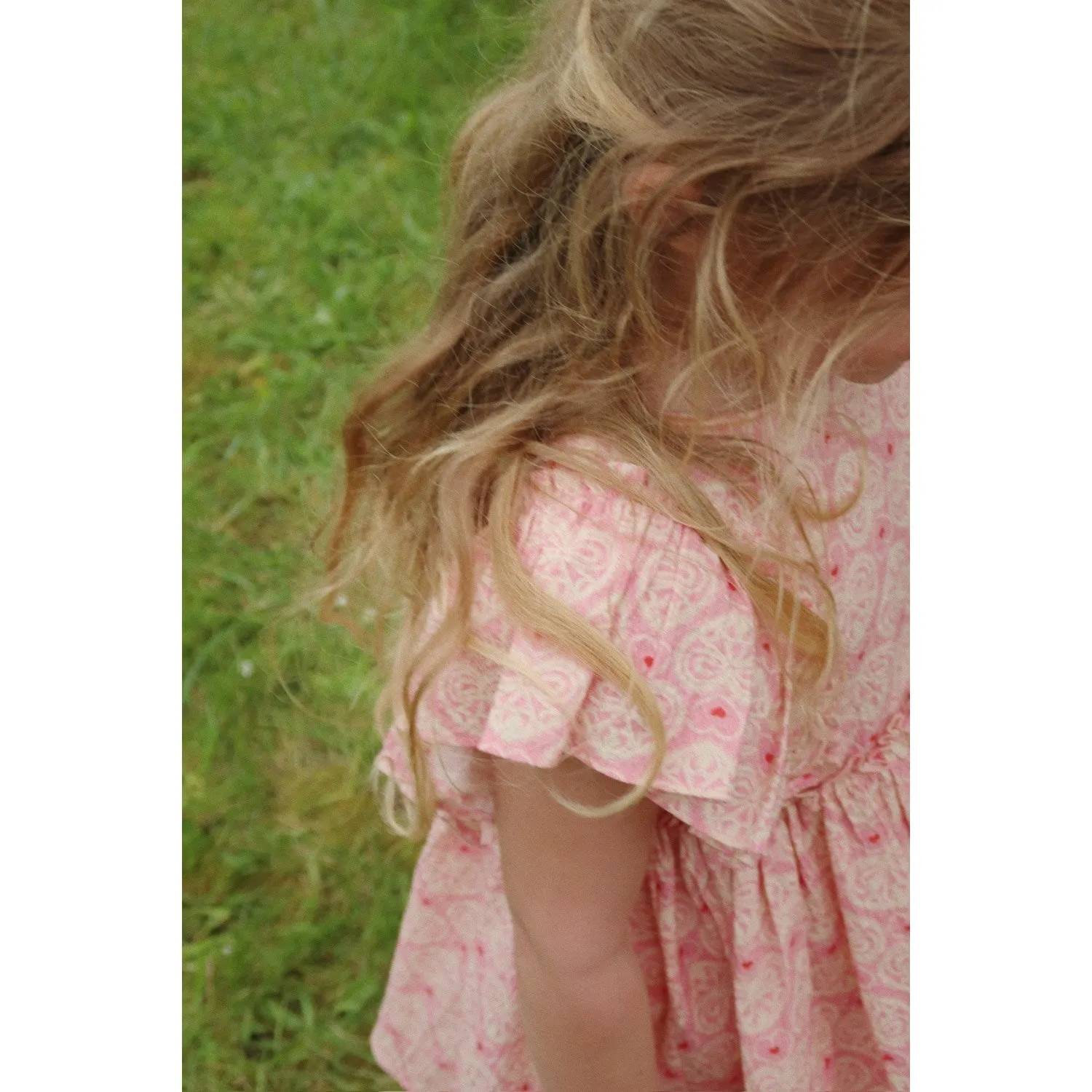 Konges Sljd Lacy Pink Ava Bow Dress Gots