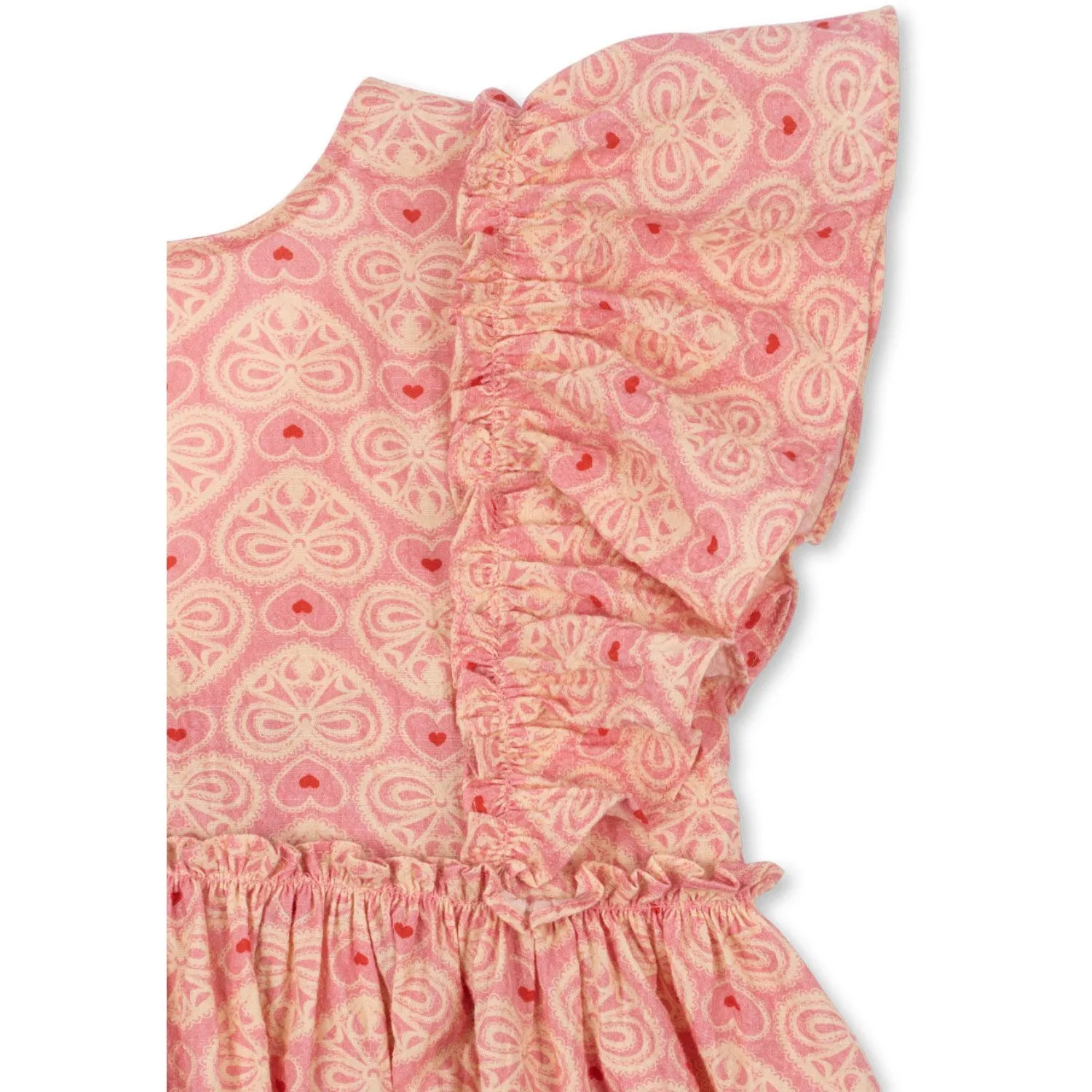 Konges Sljd Lacy Pink Ava Bow Dress Gots