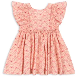 Konges Sljd Lacy Pink Ava Bow Dress Gots