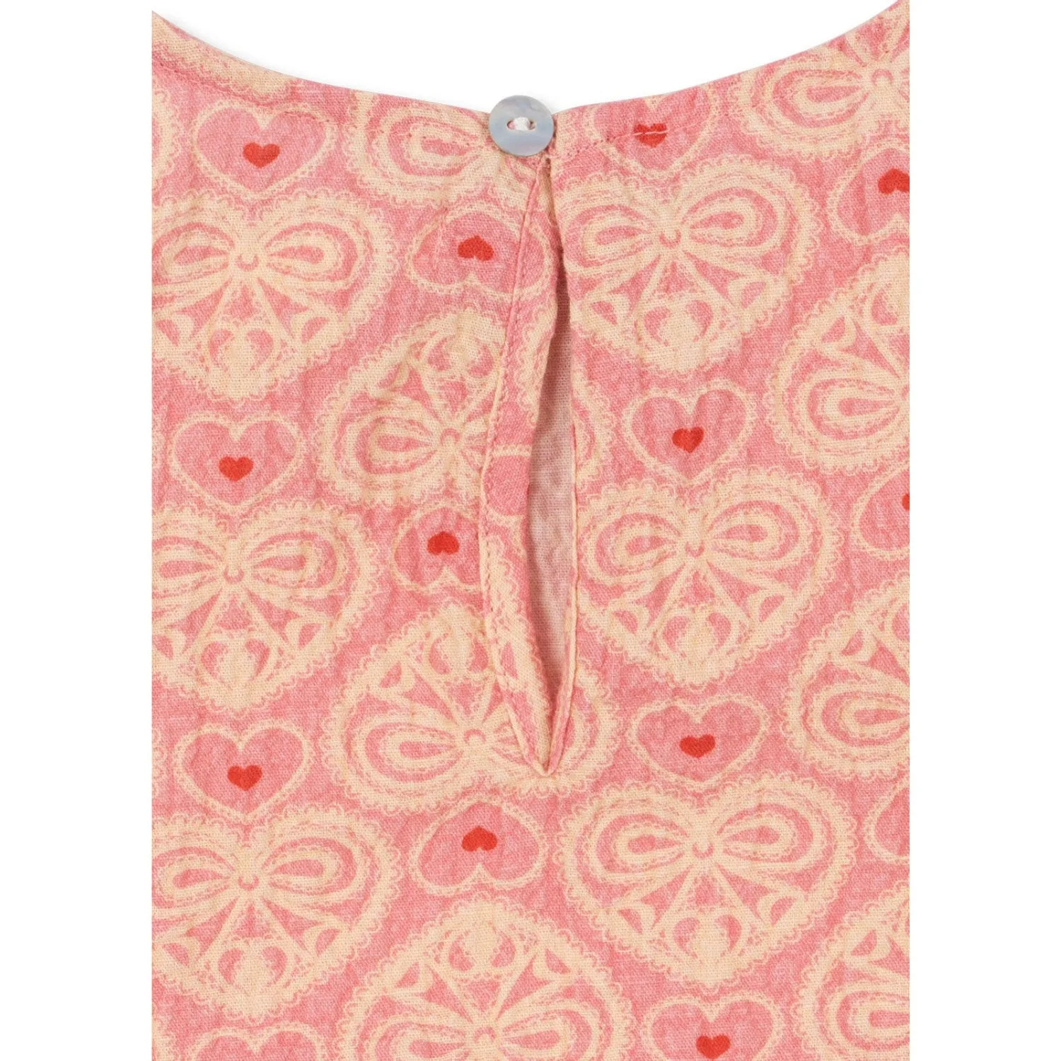 Konges Sljd Lacy Pink Ava Ss Blouse Gots