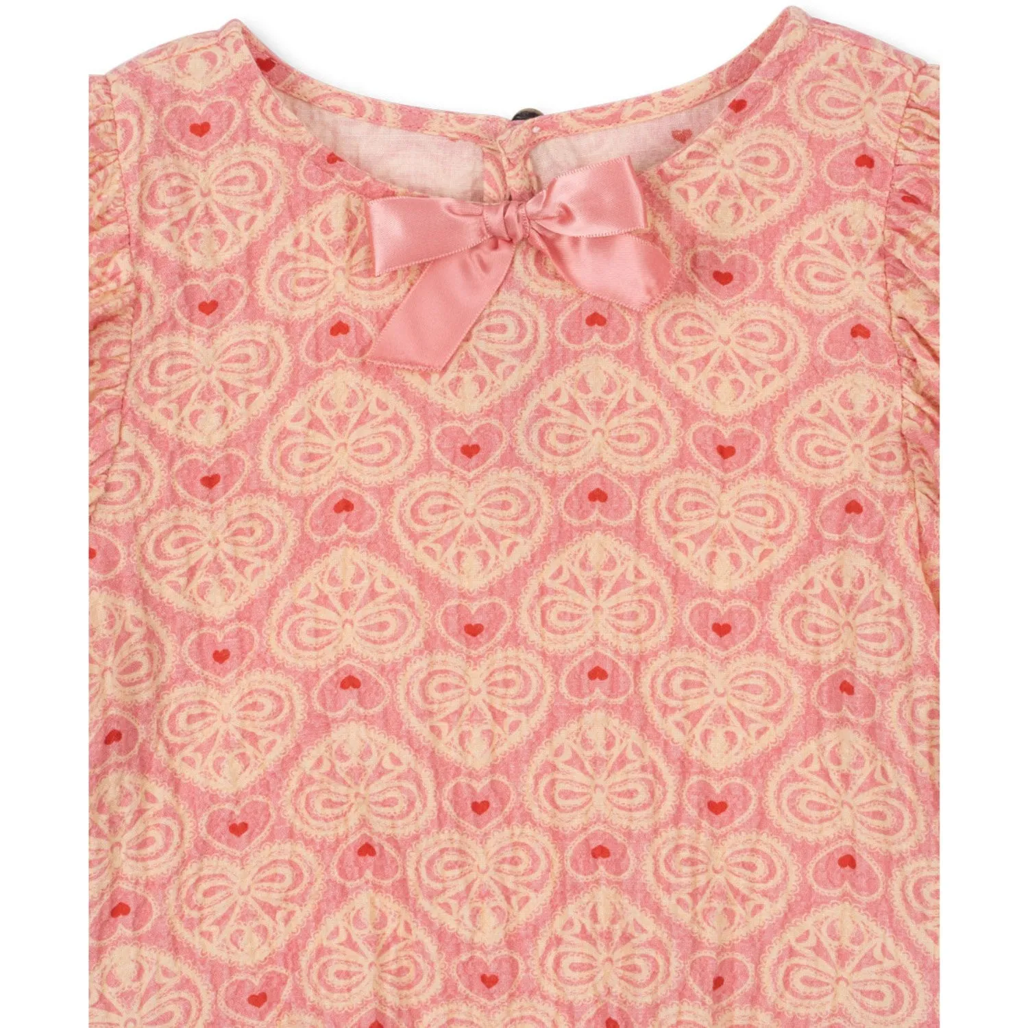 Konges Sljd Lacy Pink Ava Ss Blouse Gots