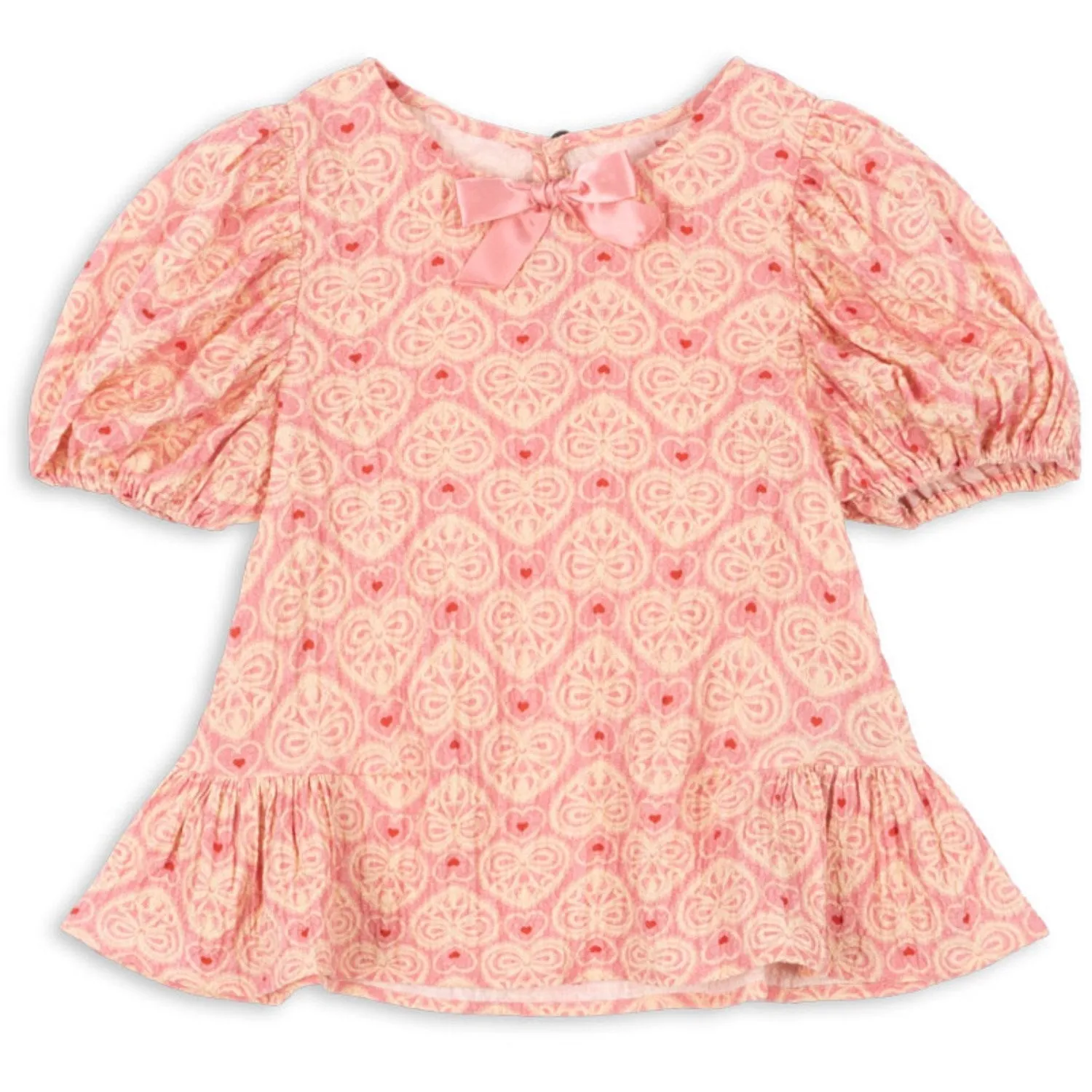 Konges Sljd Lacy Pink Ava Ss Blouse Gots
