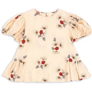 Konges Sljd Ladybug Vida Puff-sleeves Top