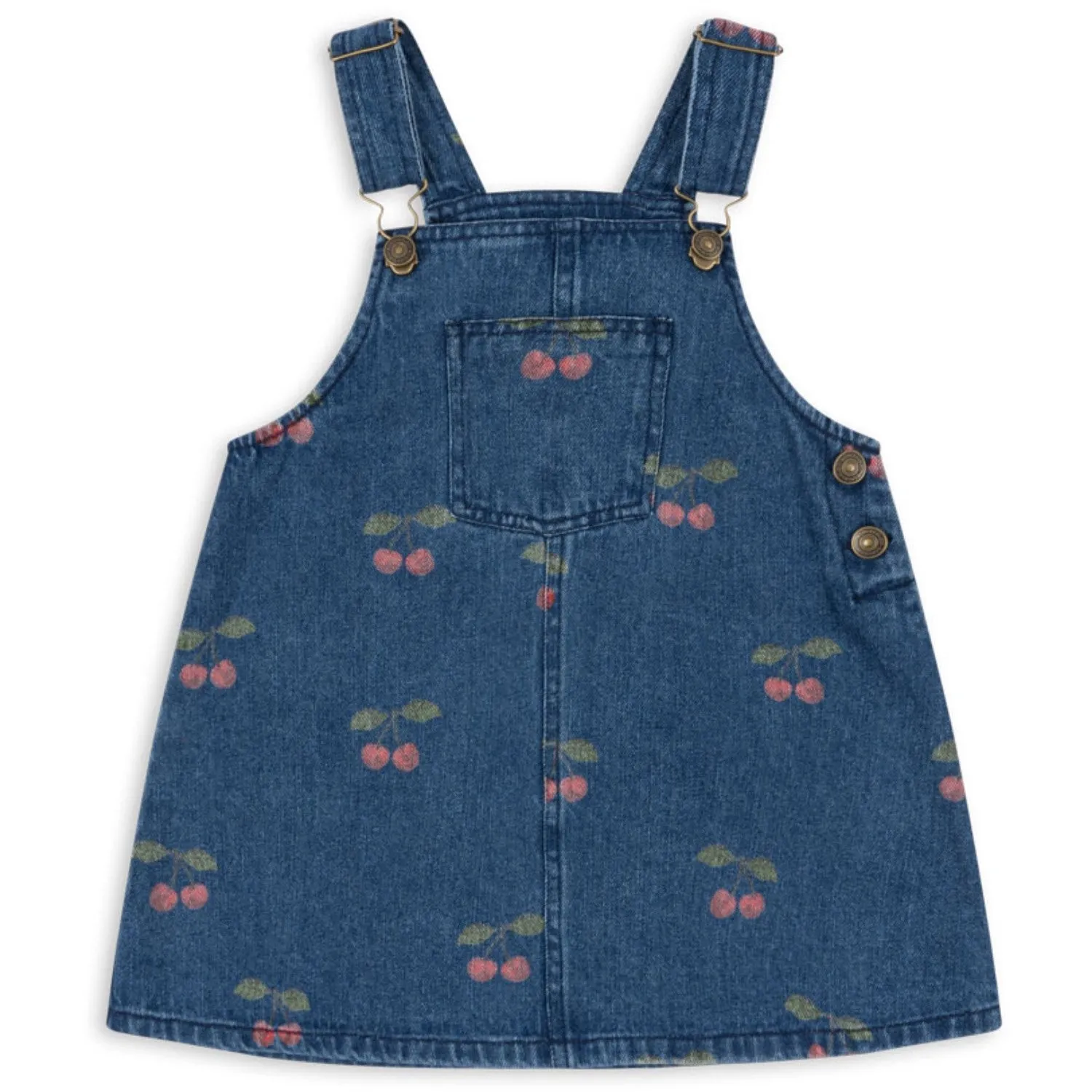 Konges Sljd Ma Grande Cerise Denim Magot Overall Dress Gots