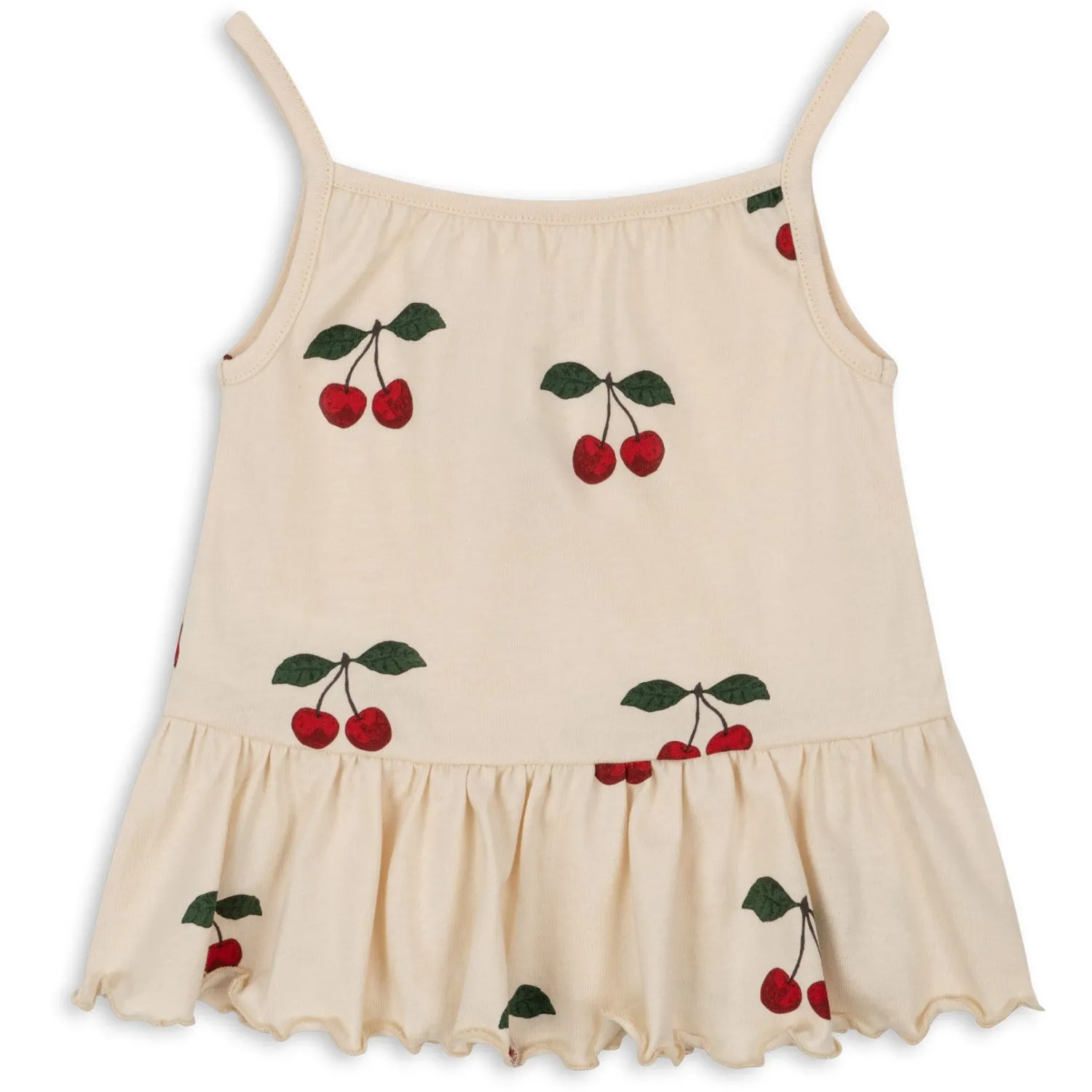 Konges Sljd Ma Grande Cerise Lin Frill Strop Top