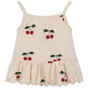 Konges Sljd Ma Grande Cerise Lin Frill Strop Top