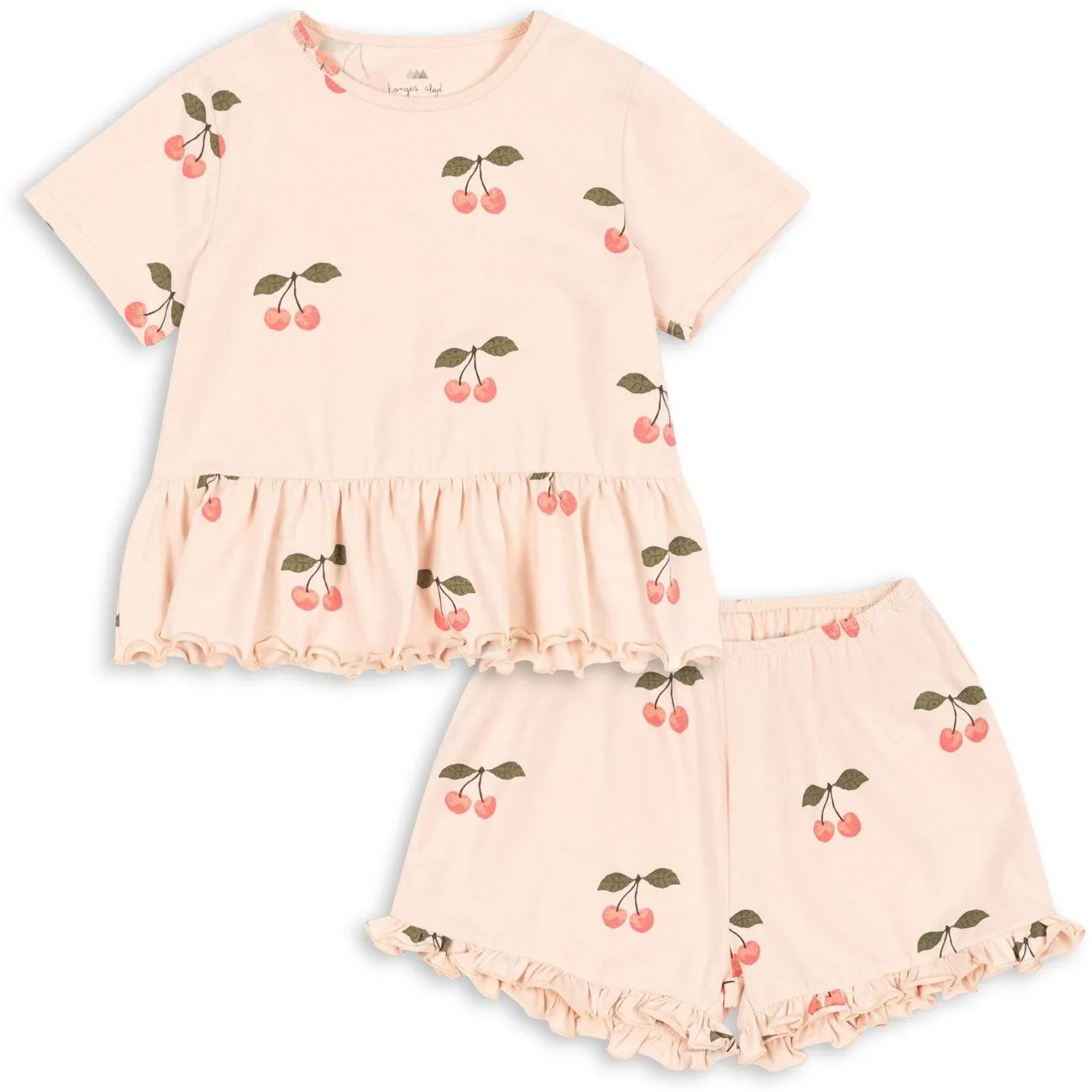 Konges Sljd Ma Grande Cerise Pink Basis Frill Set
