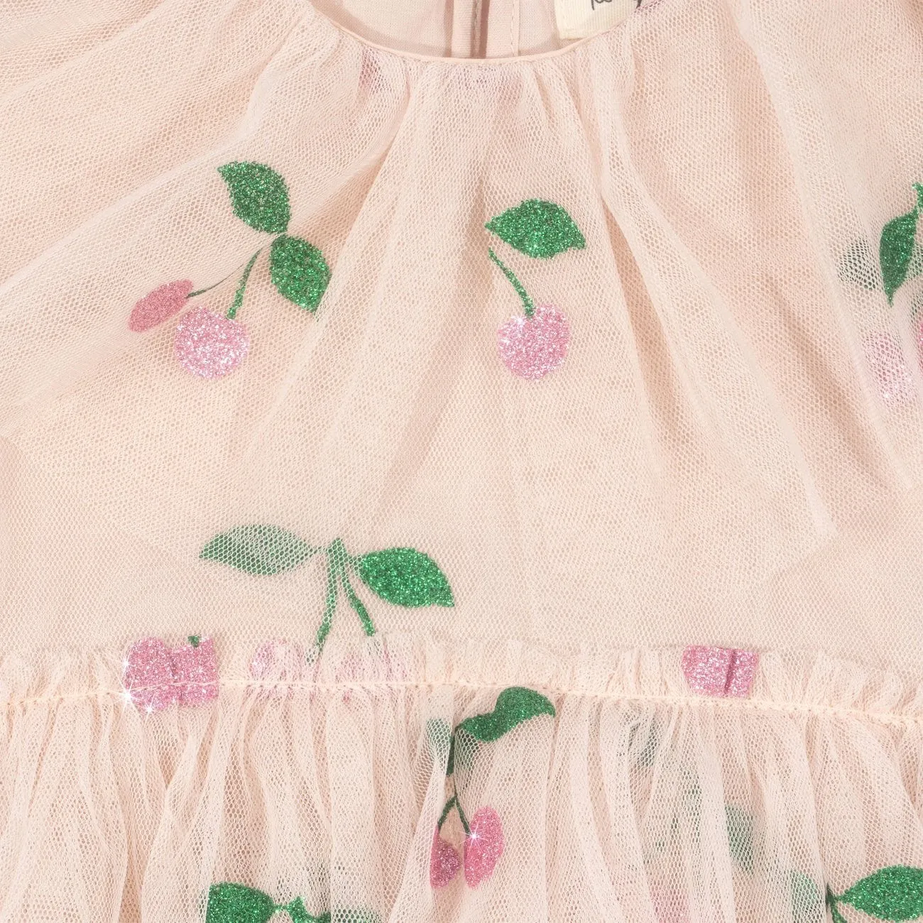 Konges Sljd Ma Grande Cerise Pink Glitter Mili Glitter Dress