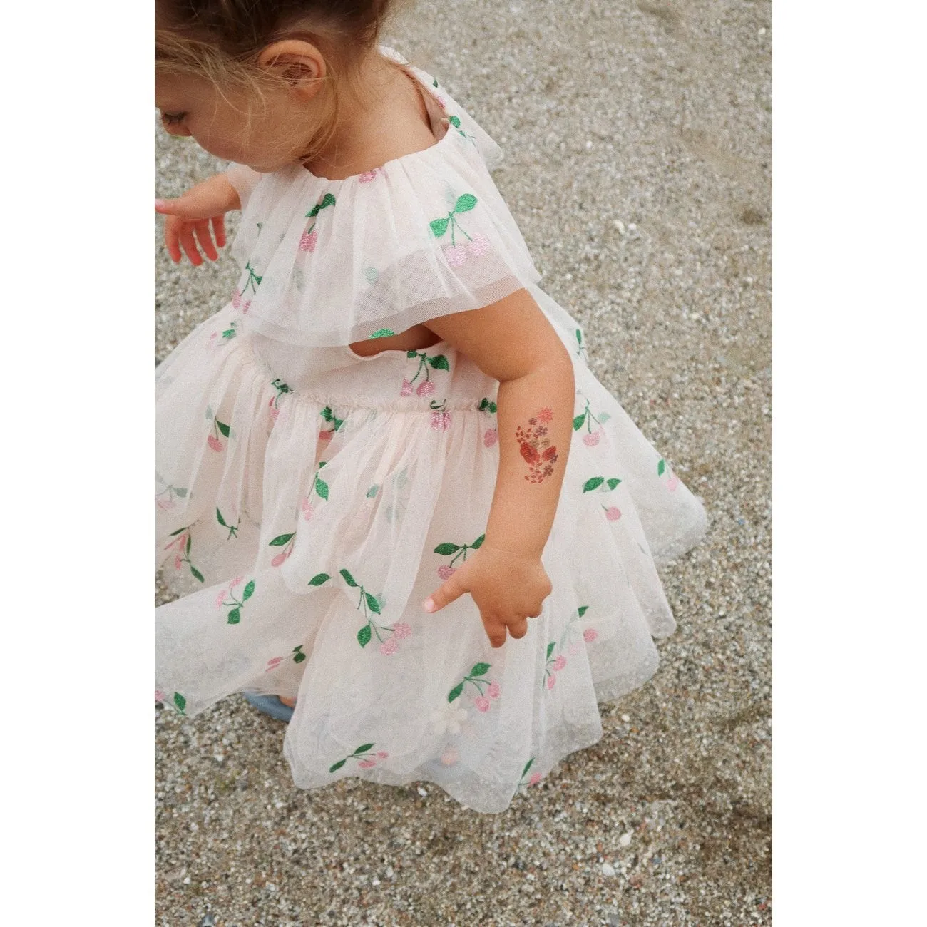 Konges Sljd Ma Grande Cerise Pink Glitter Mili Glitter Dress
