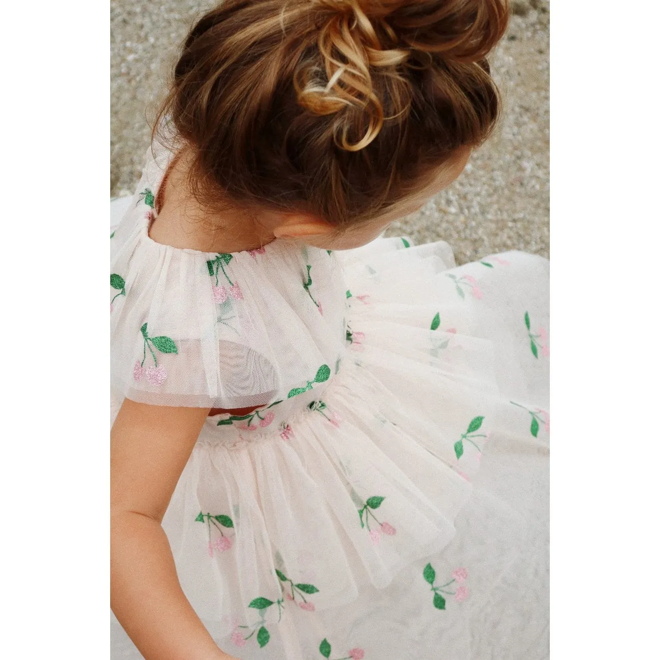 Konges Sljd Ma Grande Cerise Pink Glitter Mili Glitter Dress