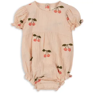 Konges Sljd Ma Grande Cerise Pink Vida Puff Sleeves Romper
