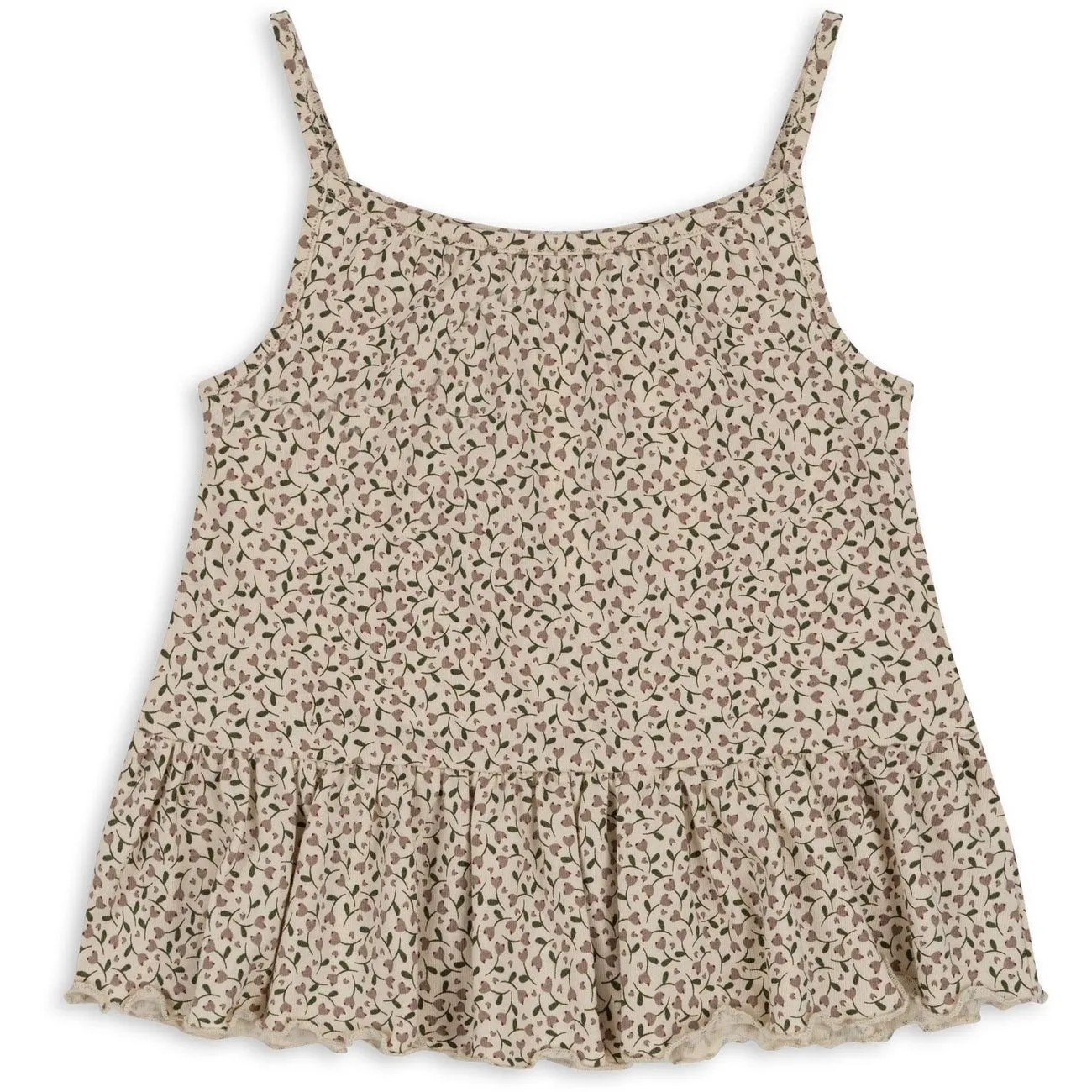 Konges Sljd Milk Tank Lin Frill Strop Top