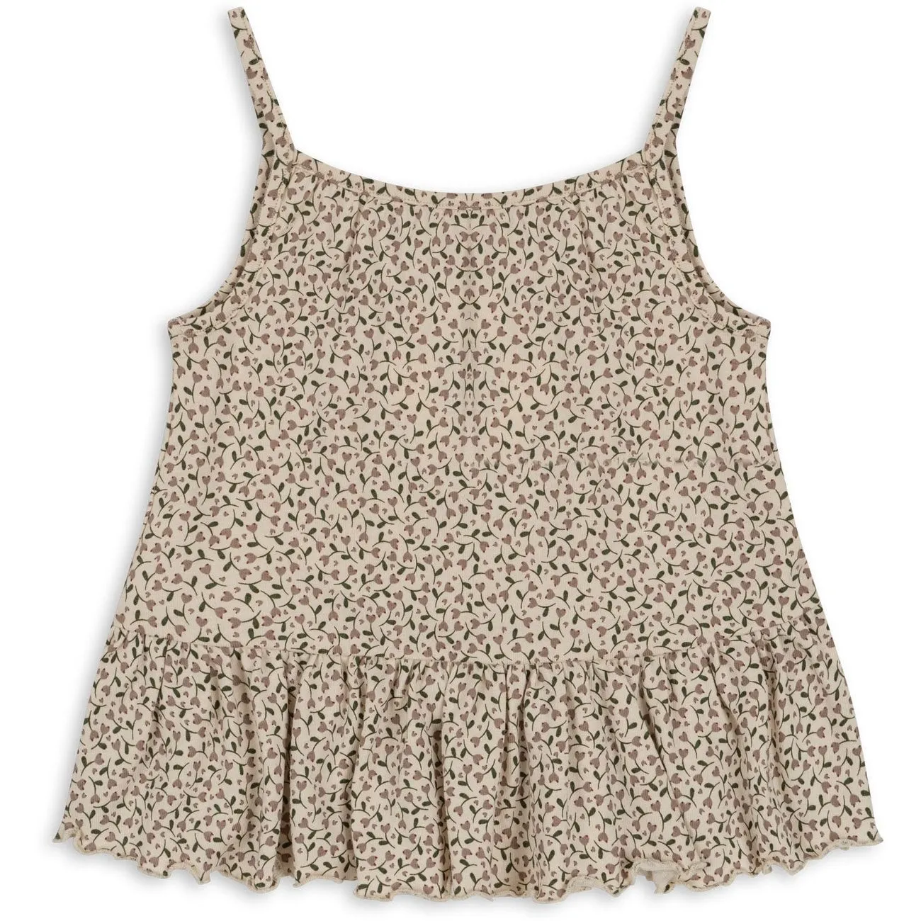 Konges Sljd Milk Tank Lin Frill Strop Top