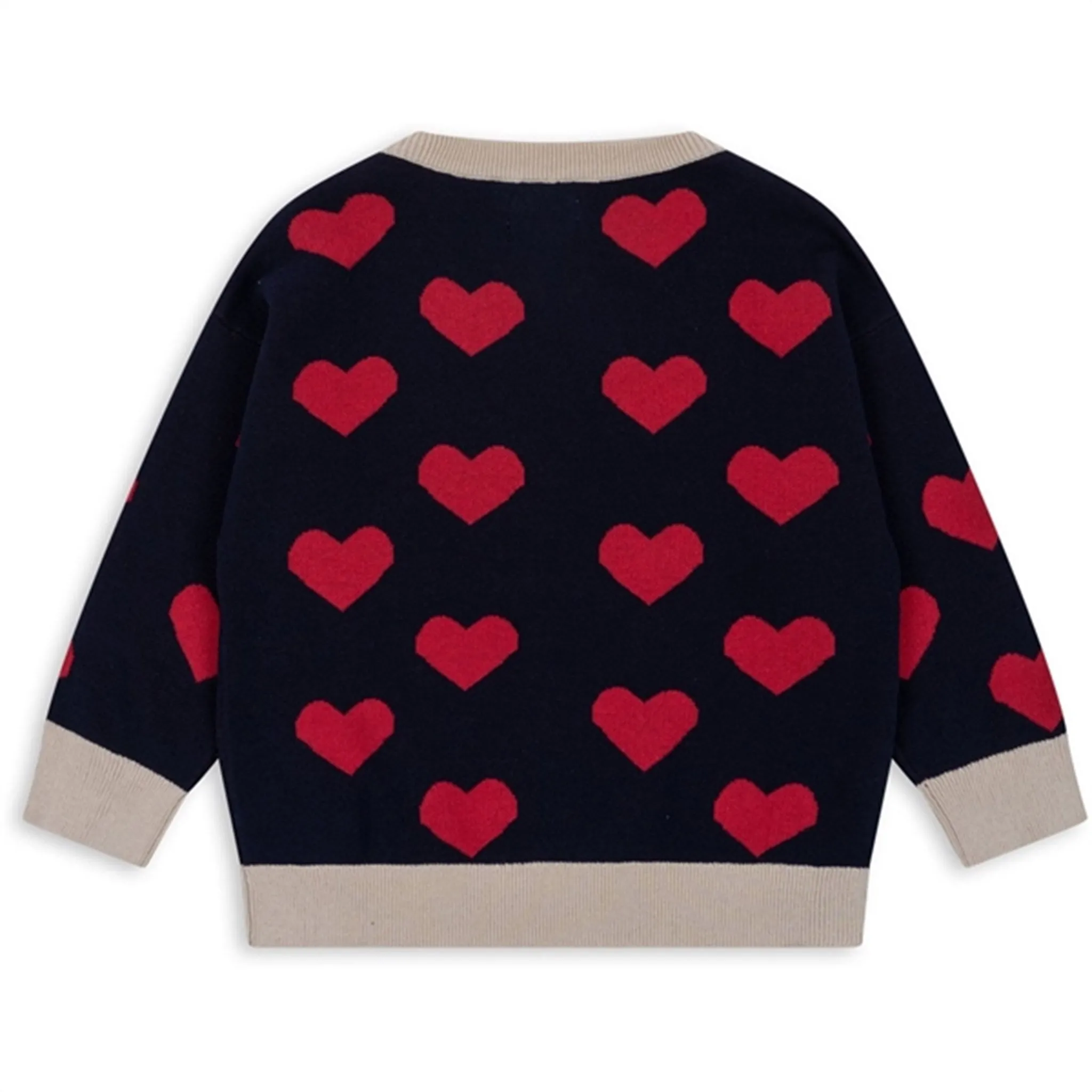 Konges Sljd Navy Heart Lapis Knit Blouse