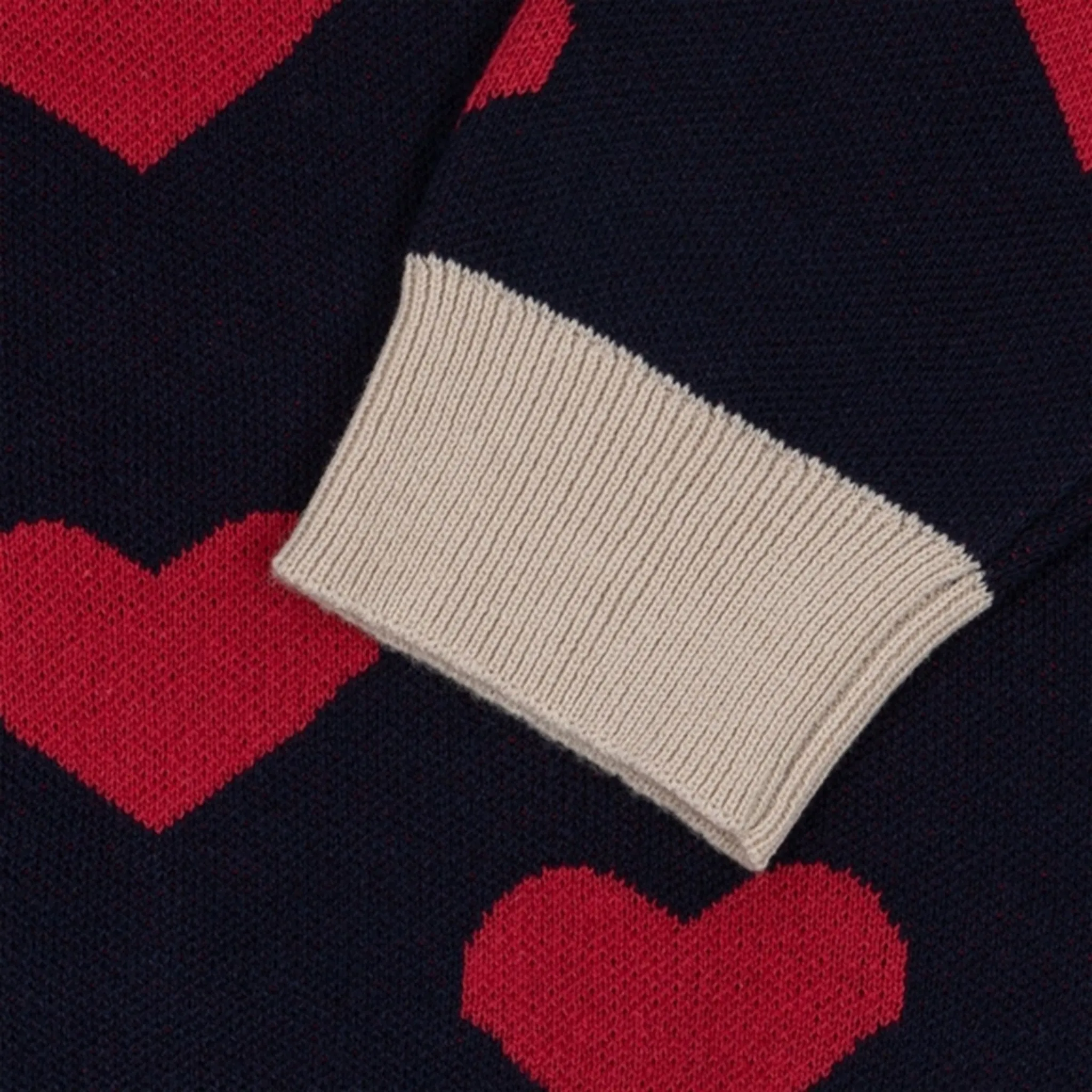 Konges Sljd Navy Heart Lapis Knit Blouse