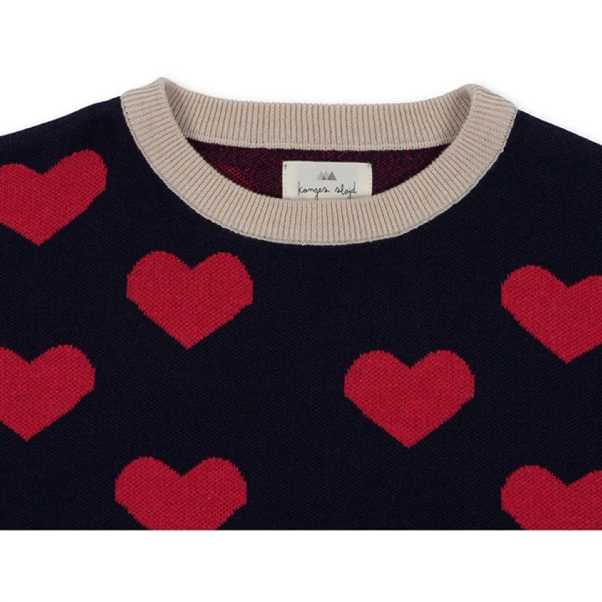 Konges Sljd Navy Heart Lapis Knit Blouse