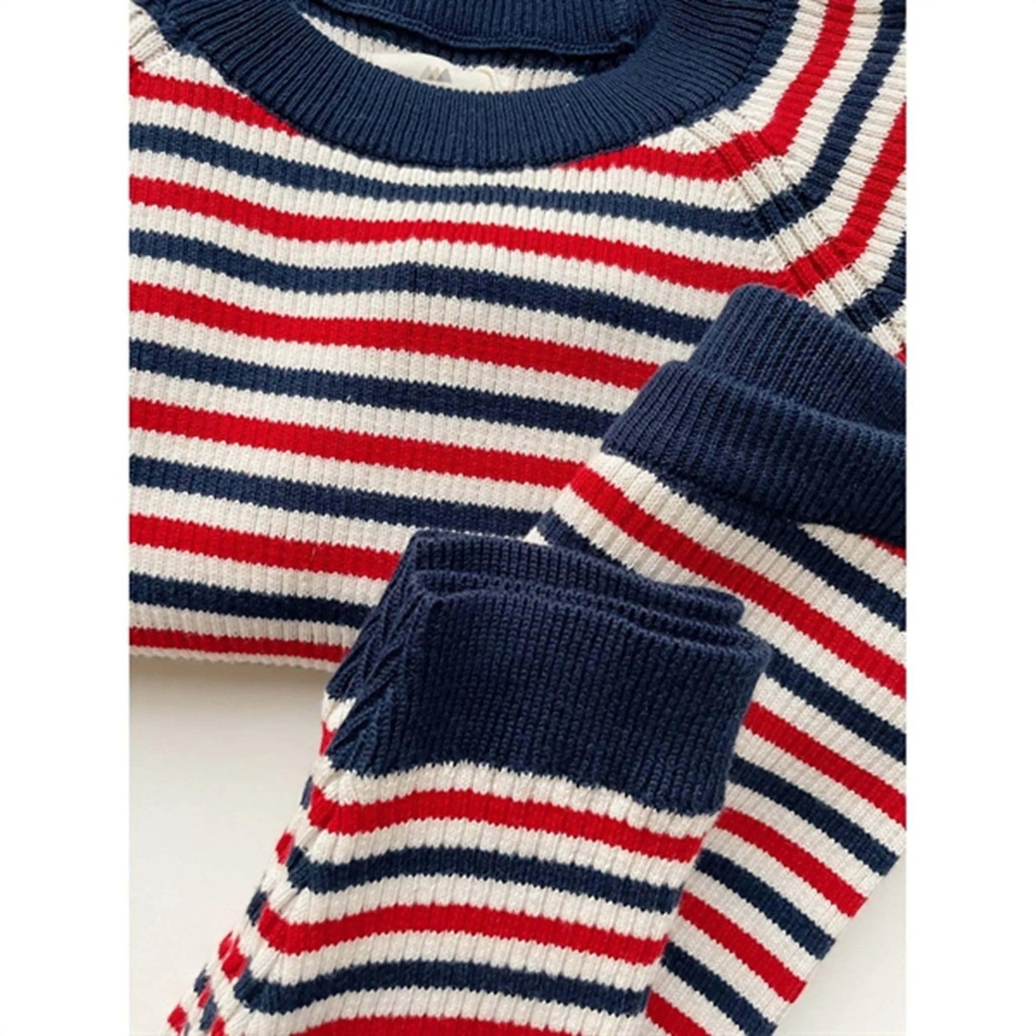 Konges Sljd Navy Stripe Meo Knitted Blouse