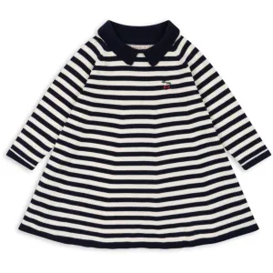 Konges Sljd Navy Stripe Venton Knit Dress Gots
