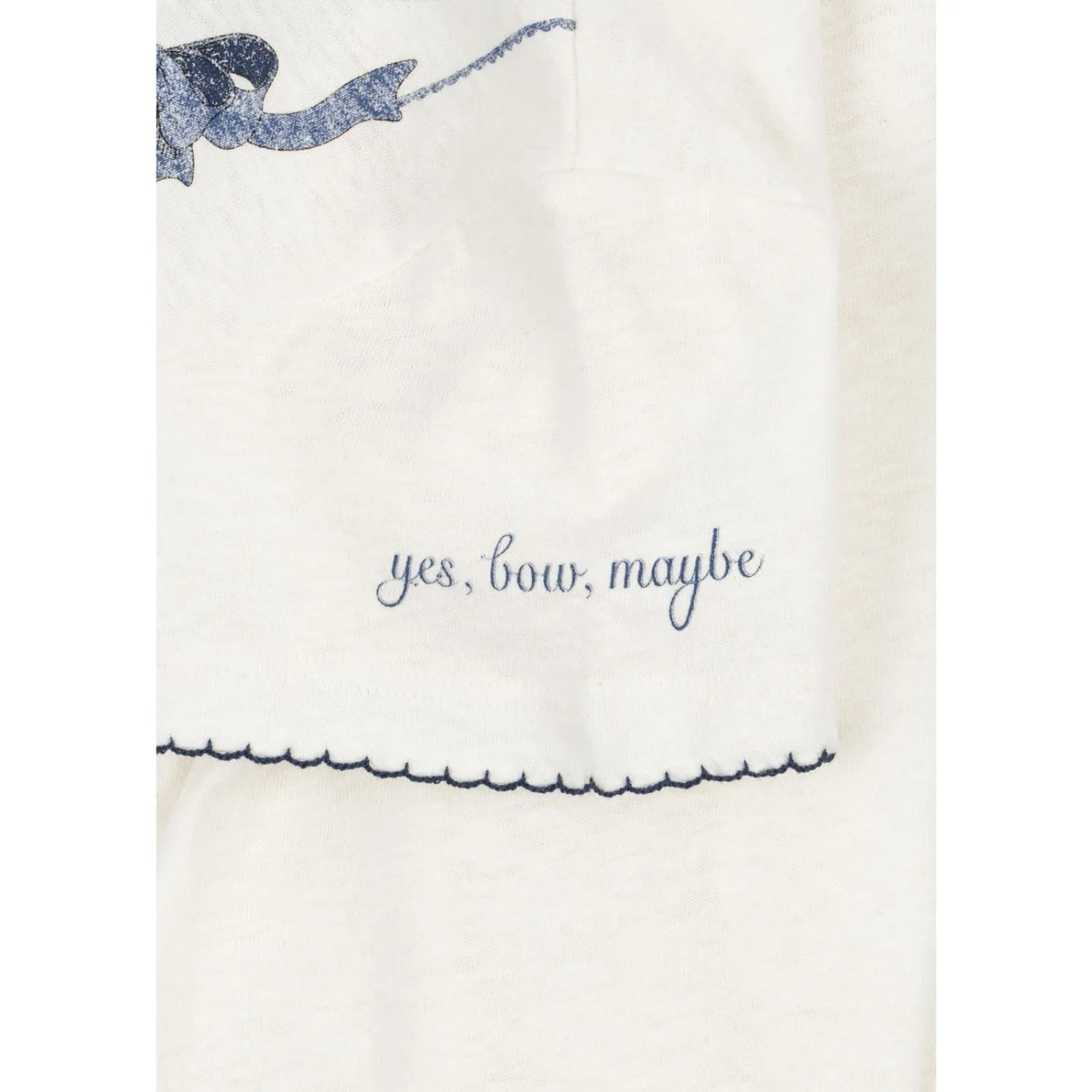 Konges Sljd Off White/Bow Collar Era Tee Ocs