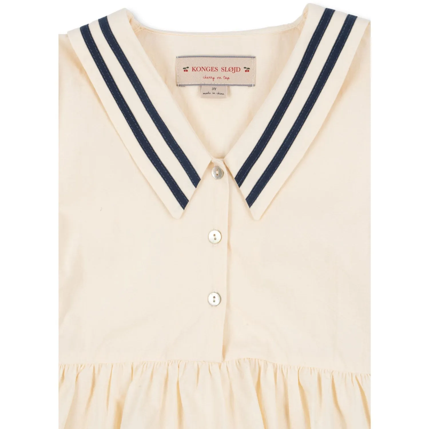 Konges Sljd Optic White Allie Sailor Dress Gots