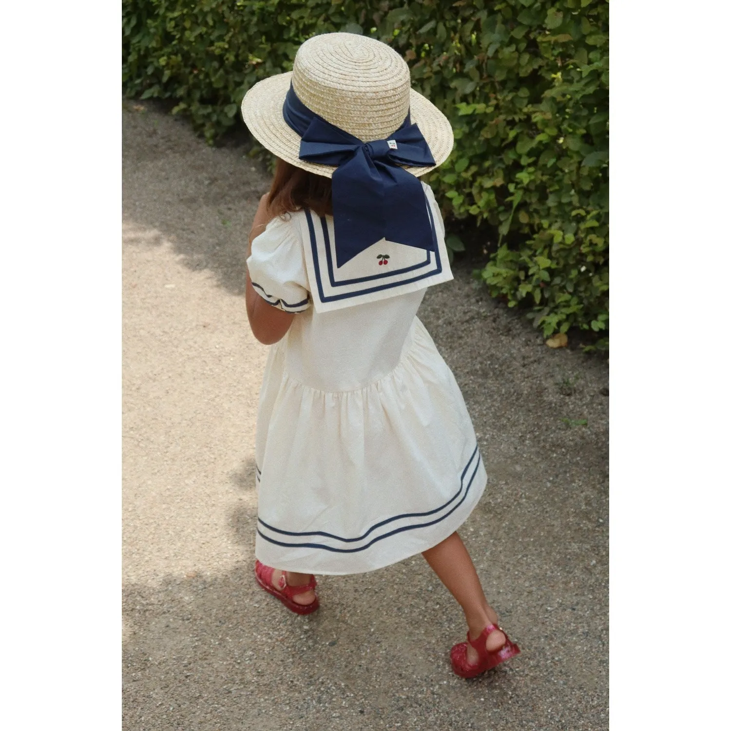 Konges Sljd Optic White Allie Sailor Dress Gots